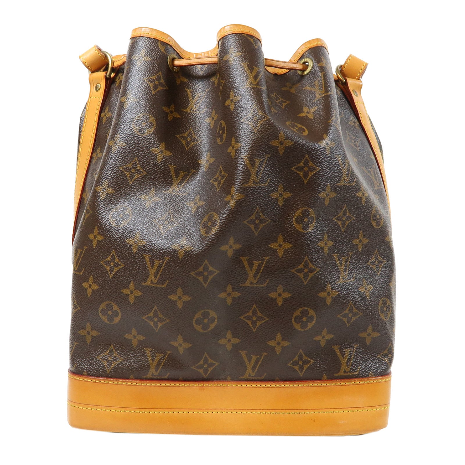 LOUIS VUITTON Monogram Noe Bucket Bag金扣肩背袋棕色