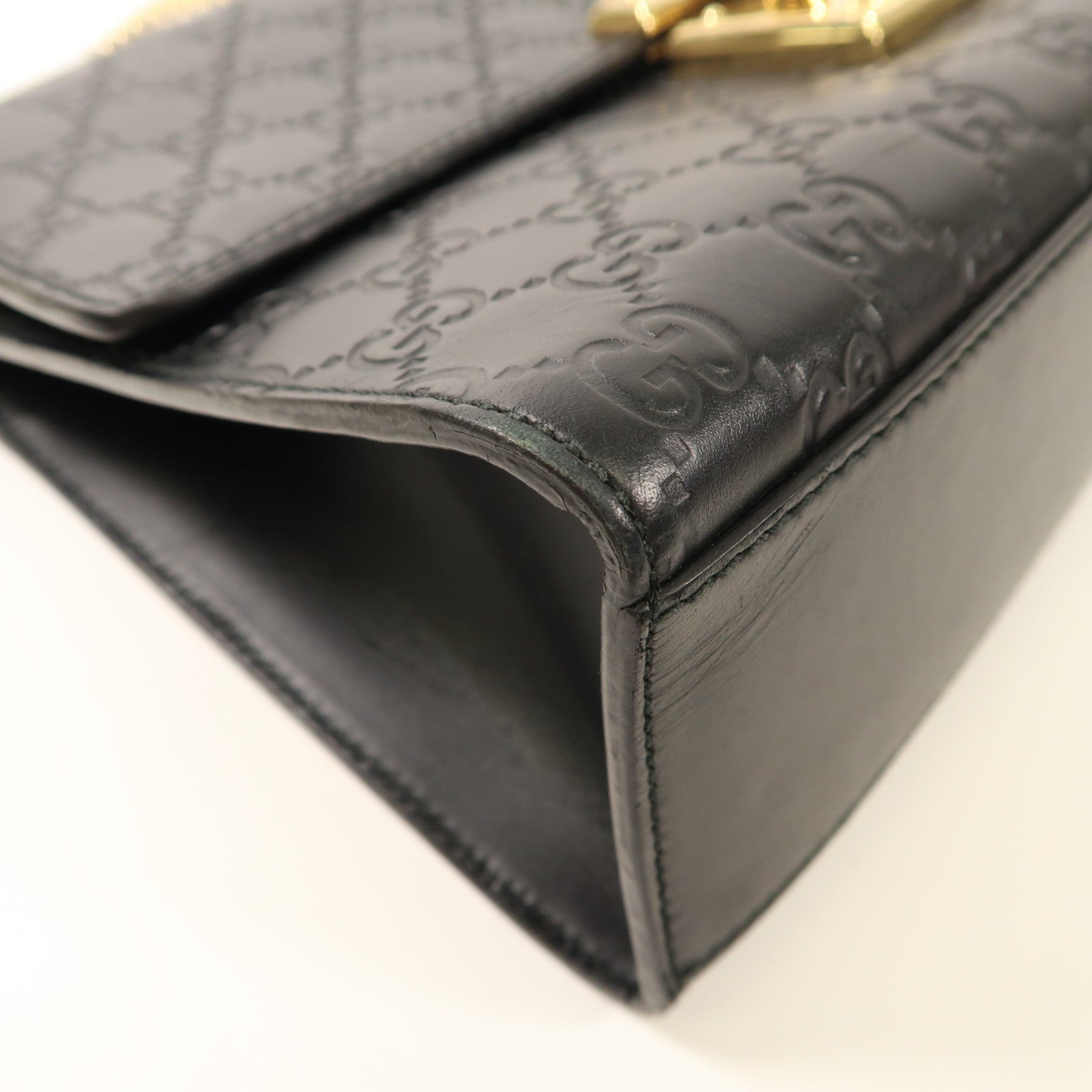 GUCCI 牛皮皮革Shoulder Bag金扣鏈帶肩背袋