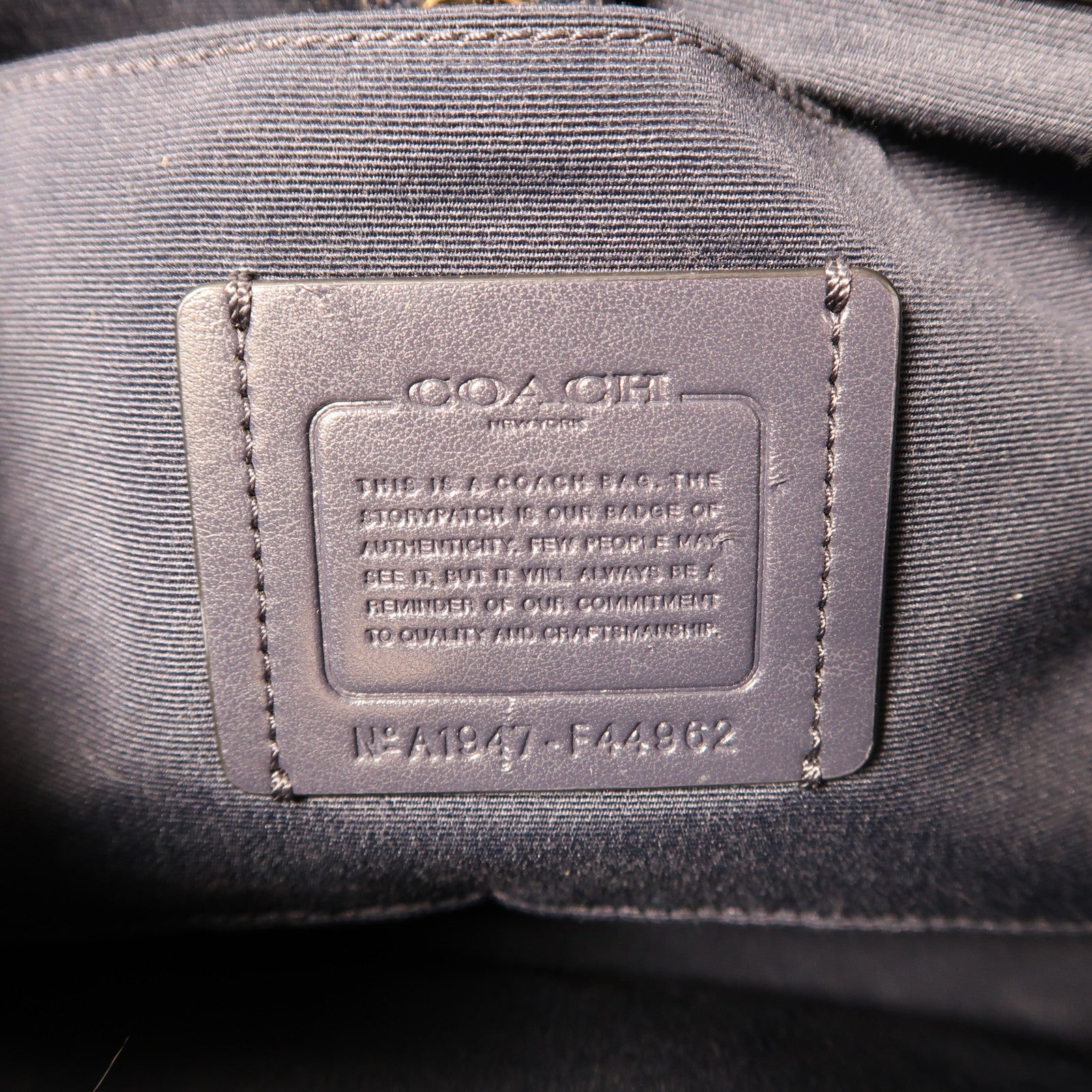 COACH 【激減優惠】牛皮皮革Shoulder Bag金扣手挽肩背兩用袋藍色