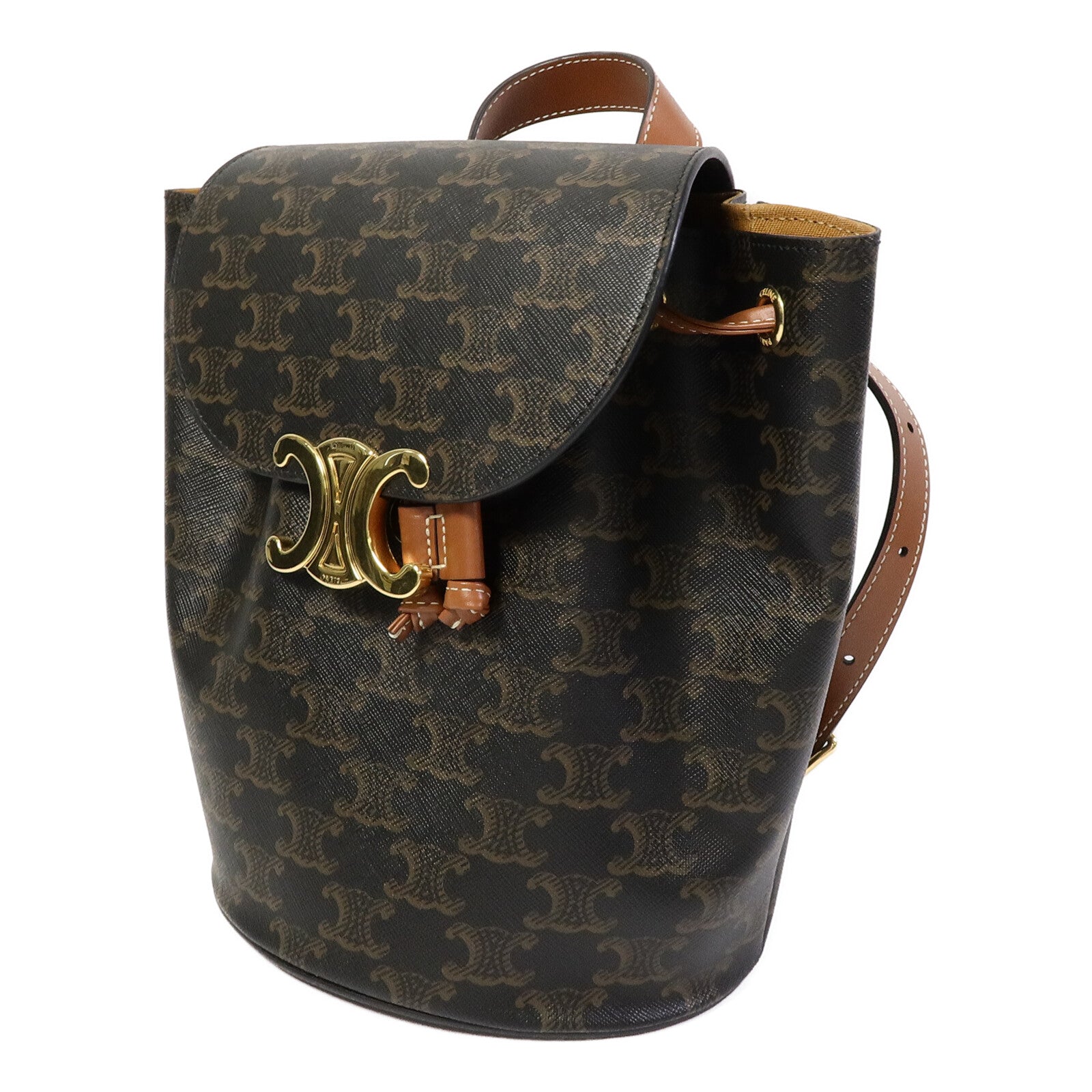 CELINE 塗層帆布Bonnie Triomphe Backpack背包