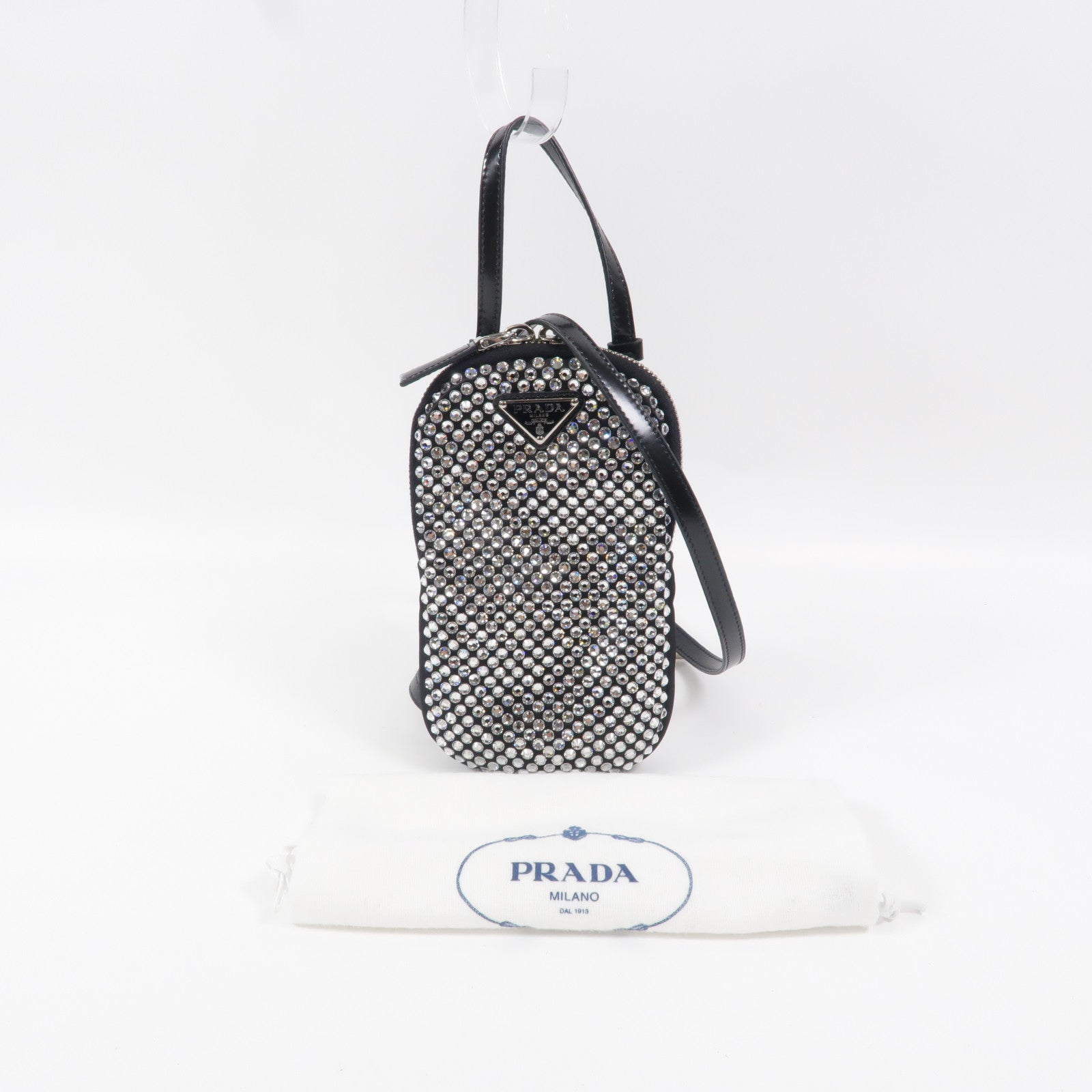 PRADA 尼龍/水晶Shoulder Bag手挽肩背兩用袋