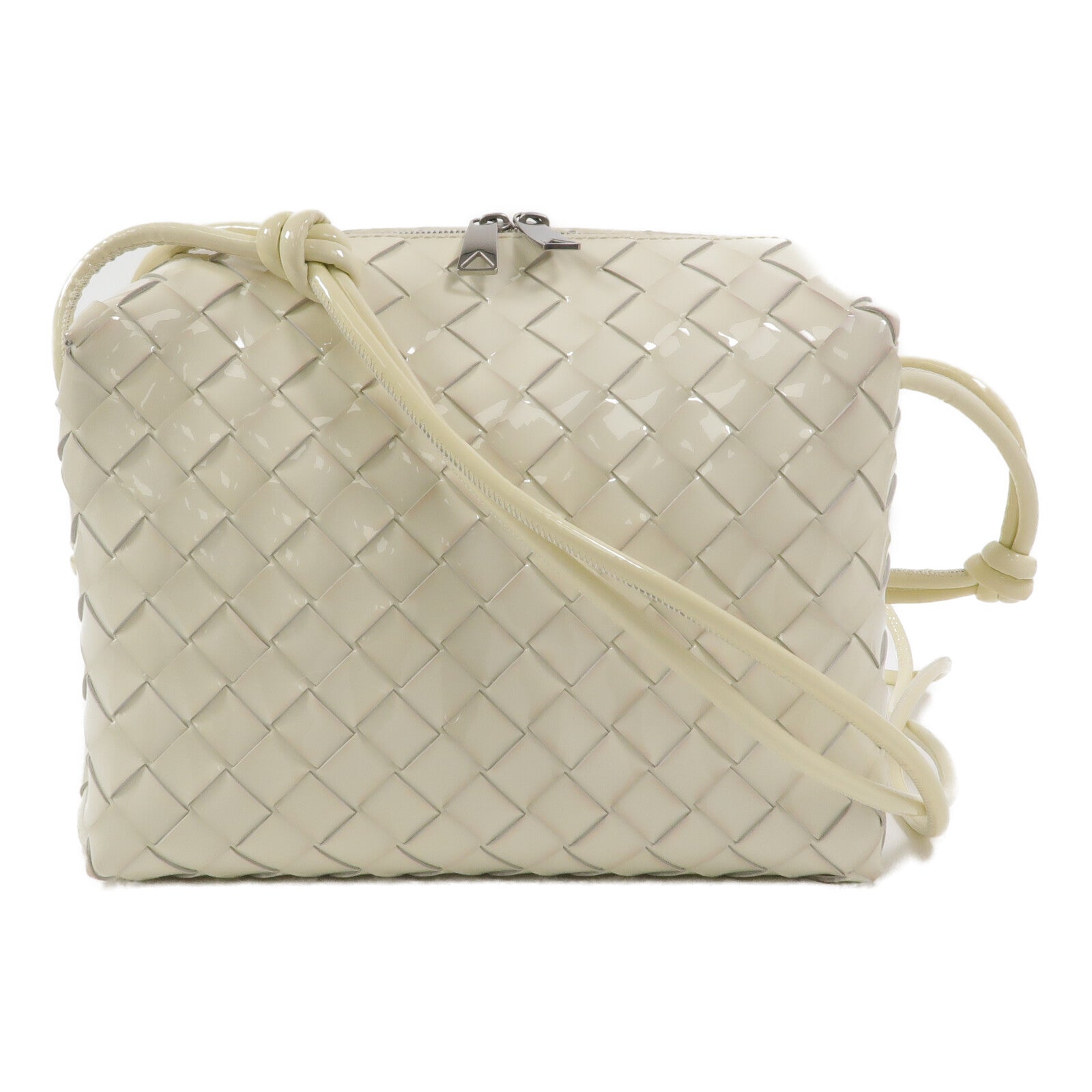 BOTTEGA VENETA 漆皮皮革Intrecciato Loop肩背袋