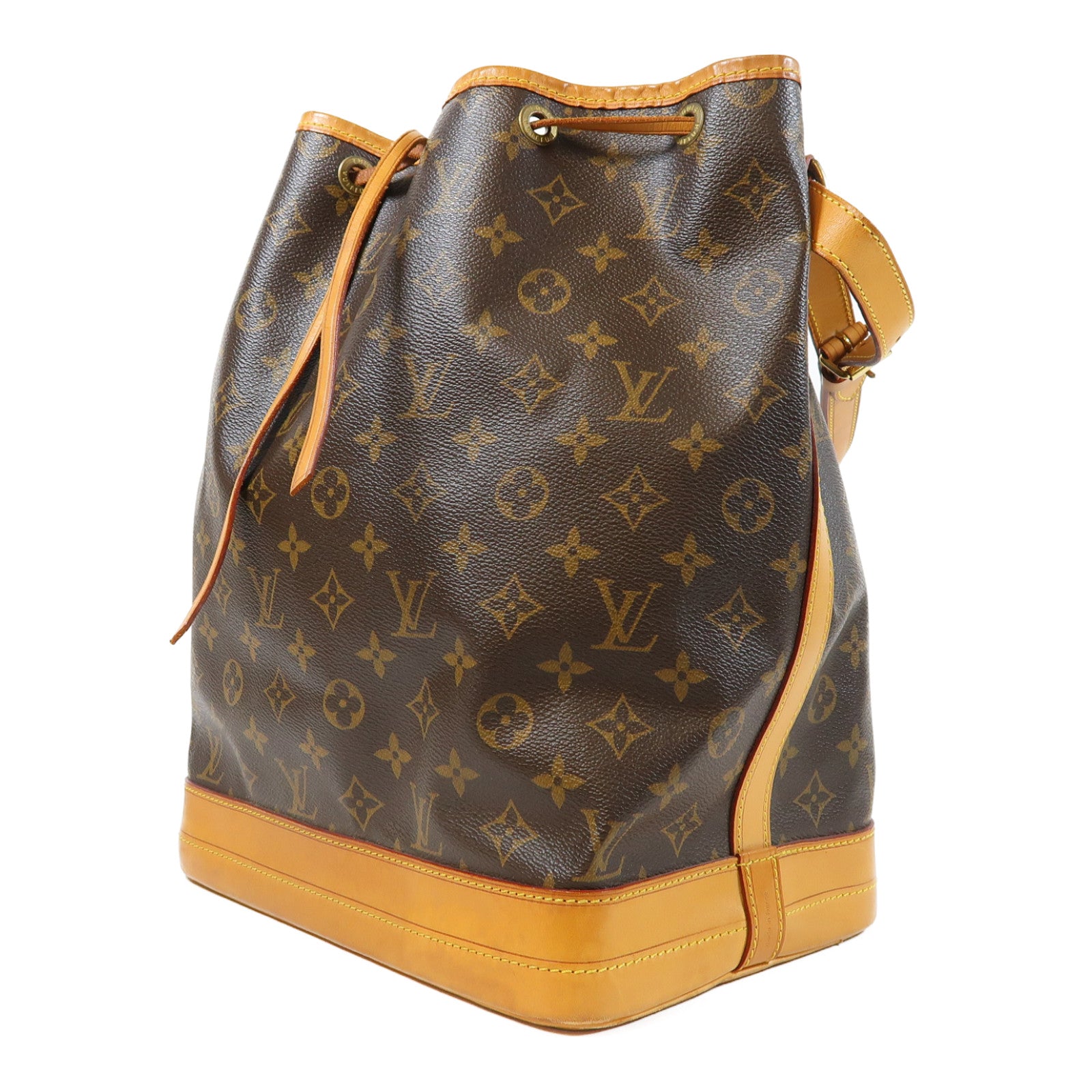 LOUIS VUITTON Monogram Noe Bucket Bag金扣肩背袋棕色