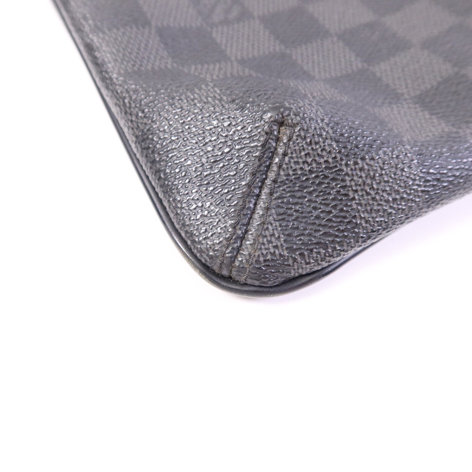 LOUIS VUITTON Damier Graphite Thomas銀扣肩背袋