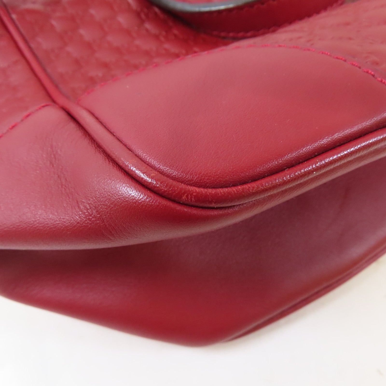 GUCCI 牛皮皮革Microguccissima 2 Way Bag金扣手挽肩背兩用袋紅色