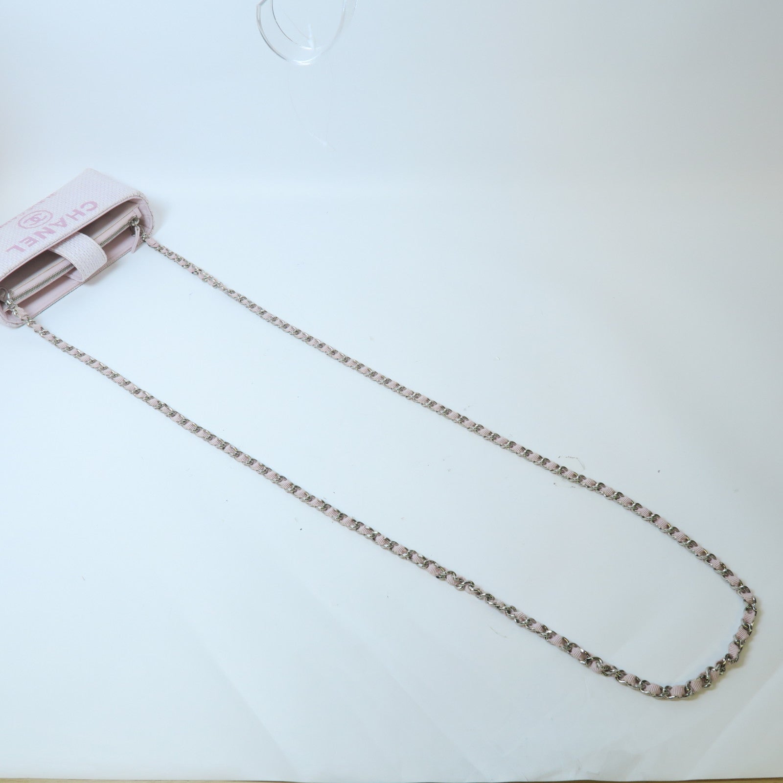 CHANEL 【激減優惠】酒椰31 Rue Cambon Chain Shoulder銀扣鏈帶肩背袋粉紅色