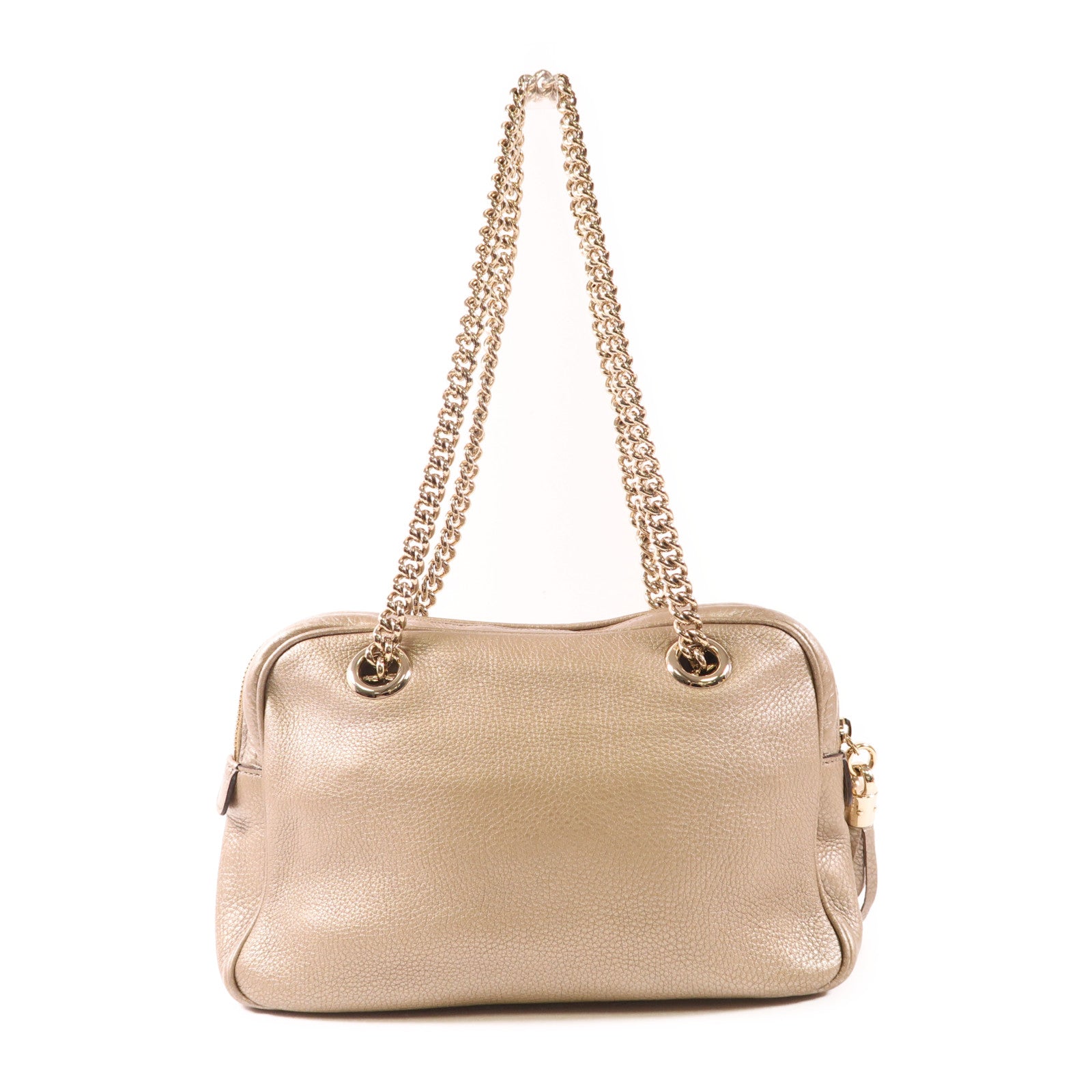 GUCCI 牛皮皮革Chain Shoulder Bag金扣鏈帶肩背袋