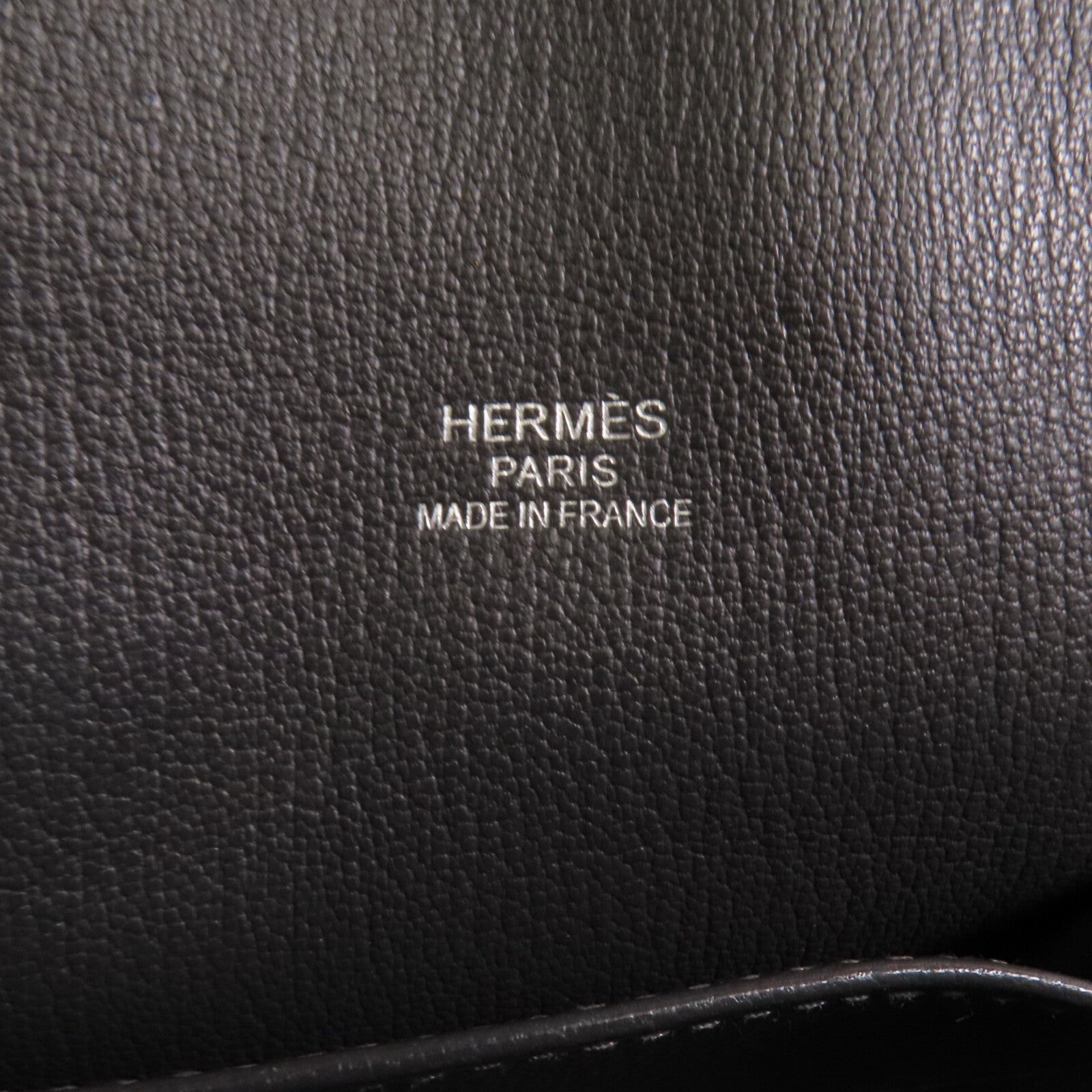 HERMES Clemence皮革Jypesiere 37銀扣肩背袋Etain