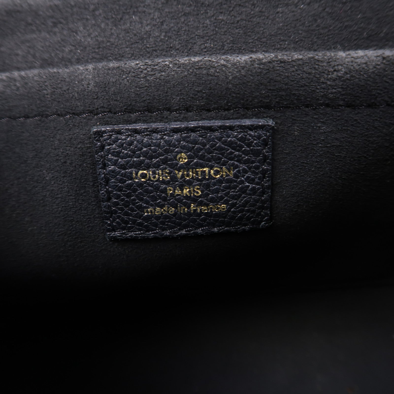 LOUIS VUITTON Monogram Empreinte Vavin BB Shoulder Bag金扣鏈帶肩背袋黑色