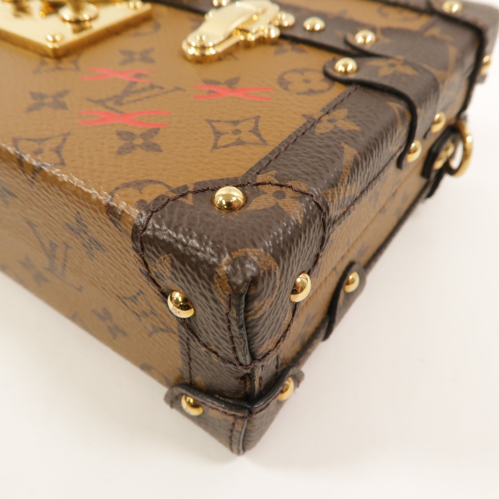 LOUIS VUITTON Monogram Reverse Petite Malle肩背袋
