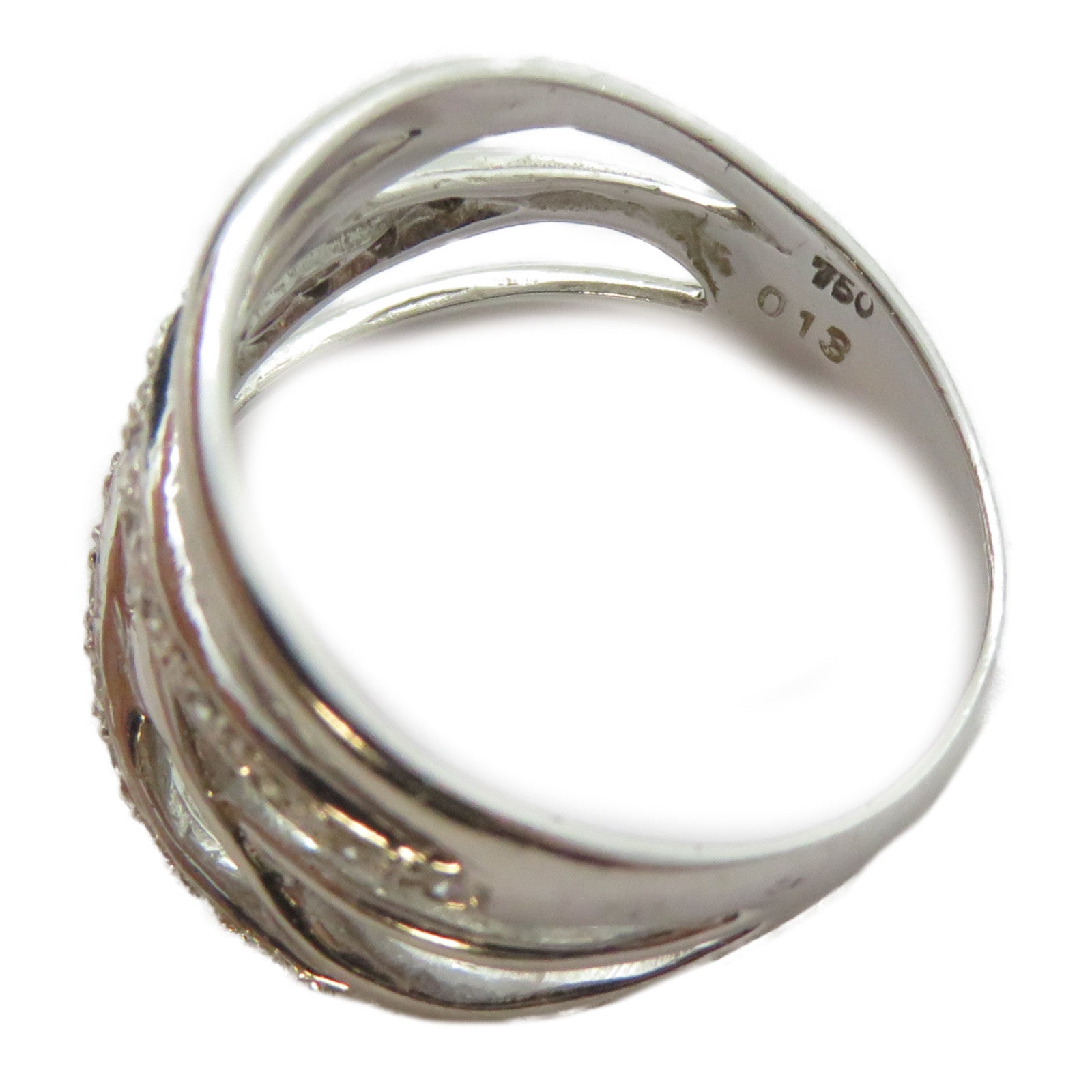 JEWELRY 【激減優惠】18K白金Diamond Ring 0.13ct鑽石戒指US#6.75