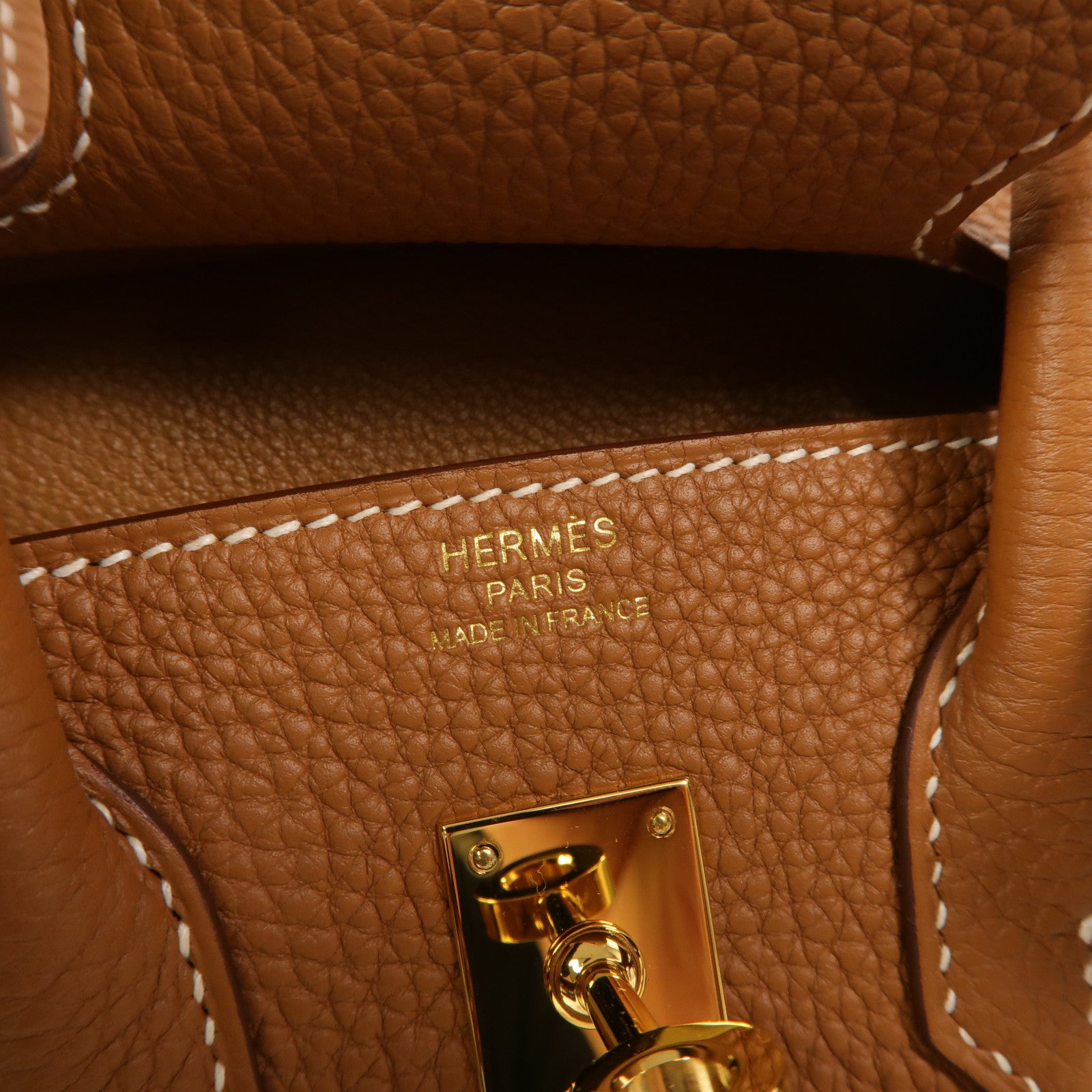 HERMES Togo皮革Birkin 25手挽袋Gold