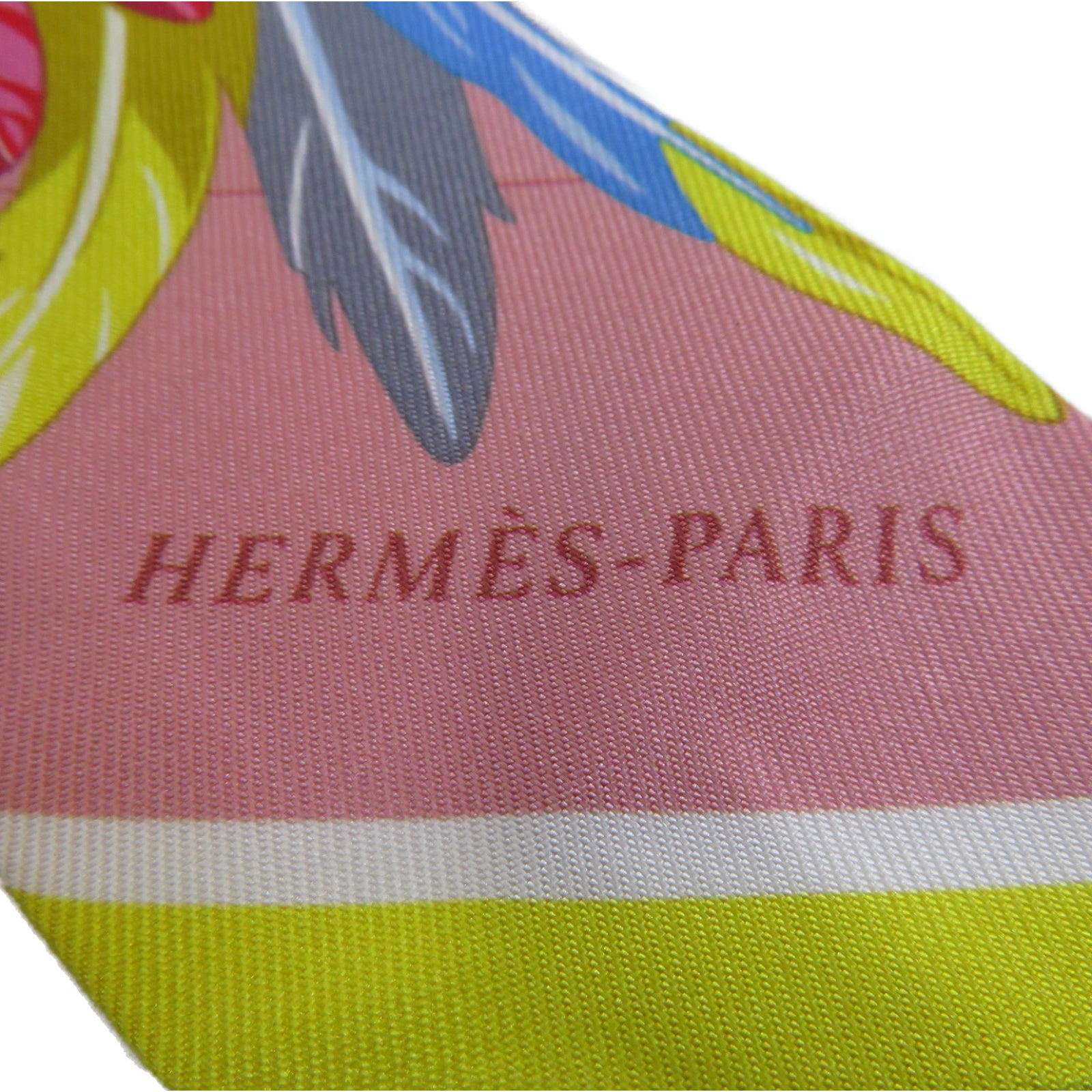 HERMES 【激減優惠】絲質Twilly絲巾粉紅色