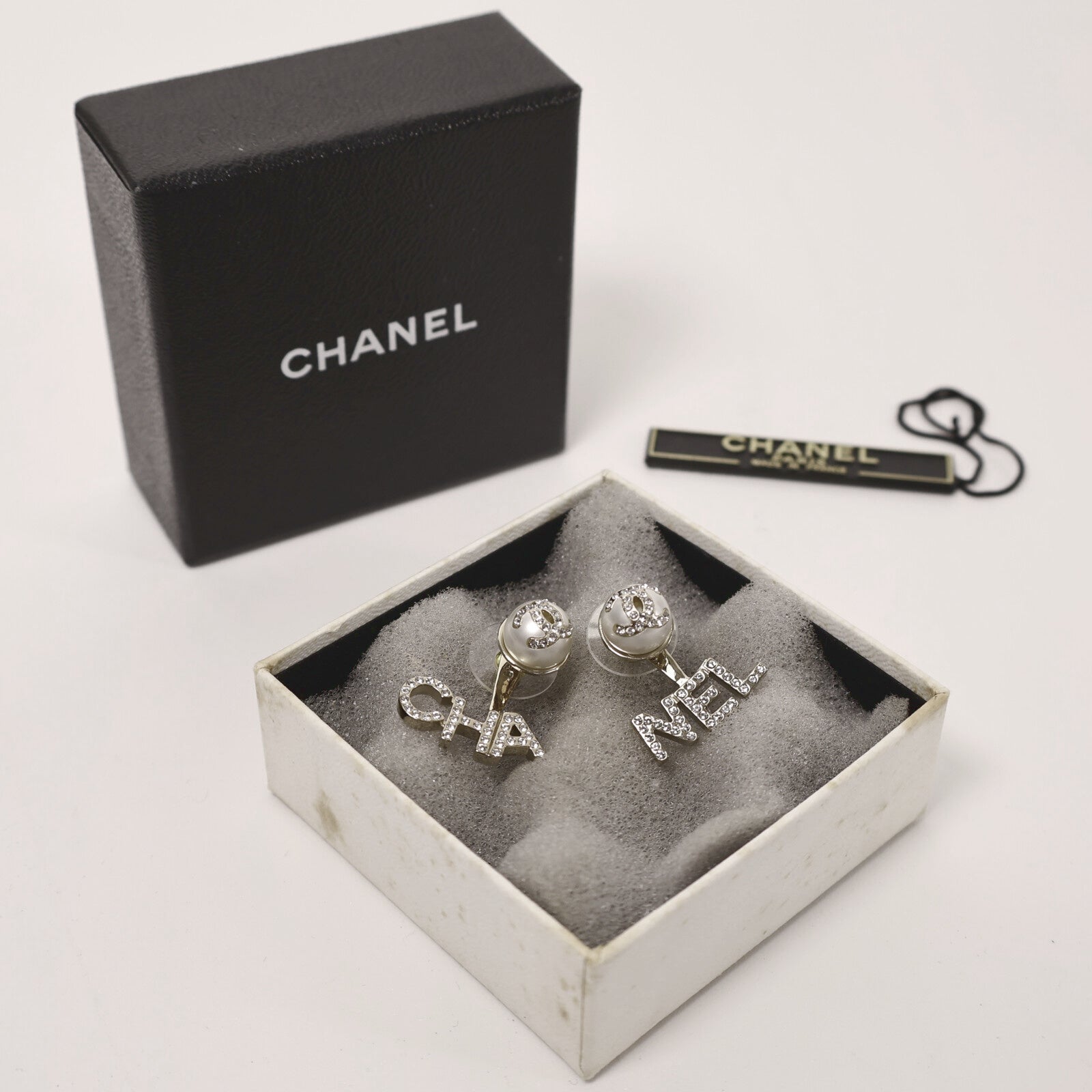 CHANEL 金屬/水晶Earring耳環
