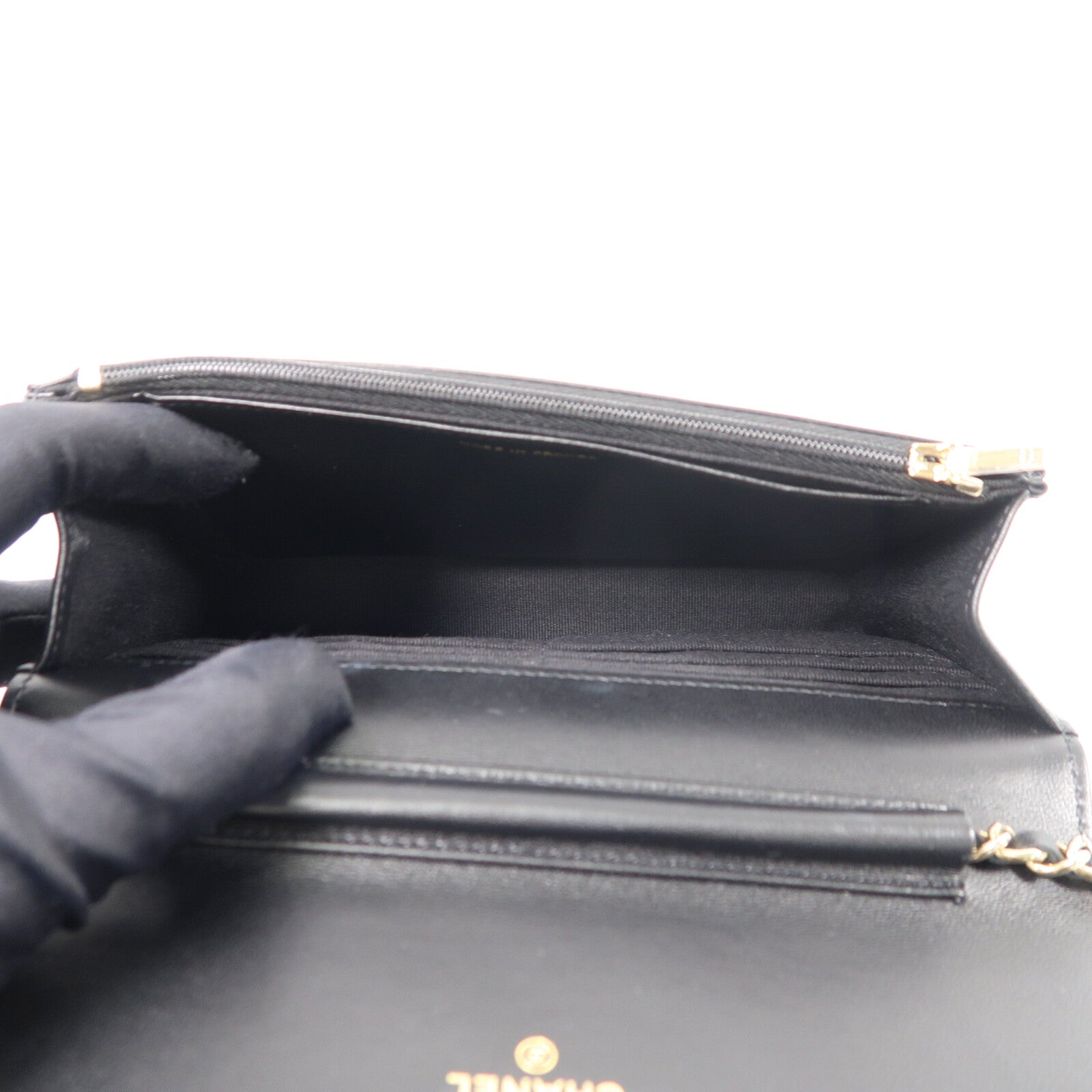 CHANEL 羊皮皮革WOC Wallet On Chain鏈帶肩背袋