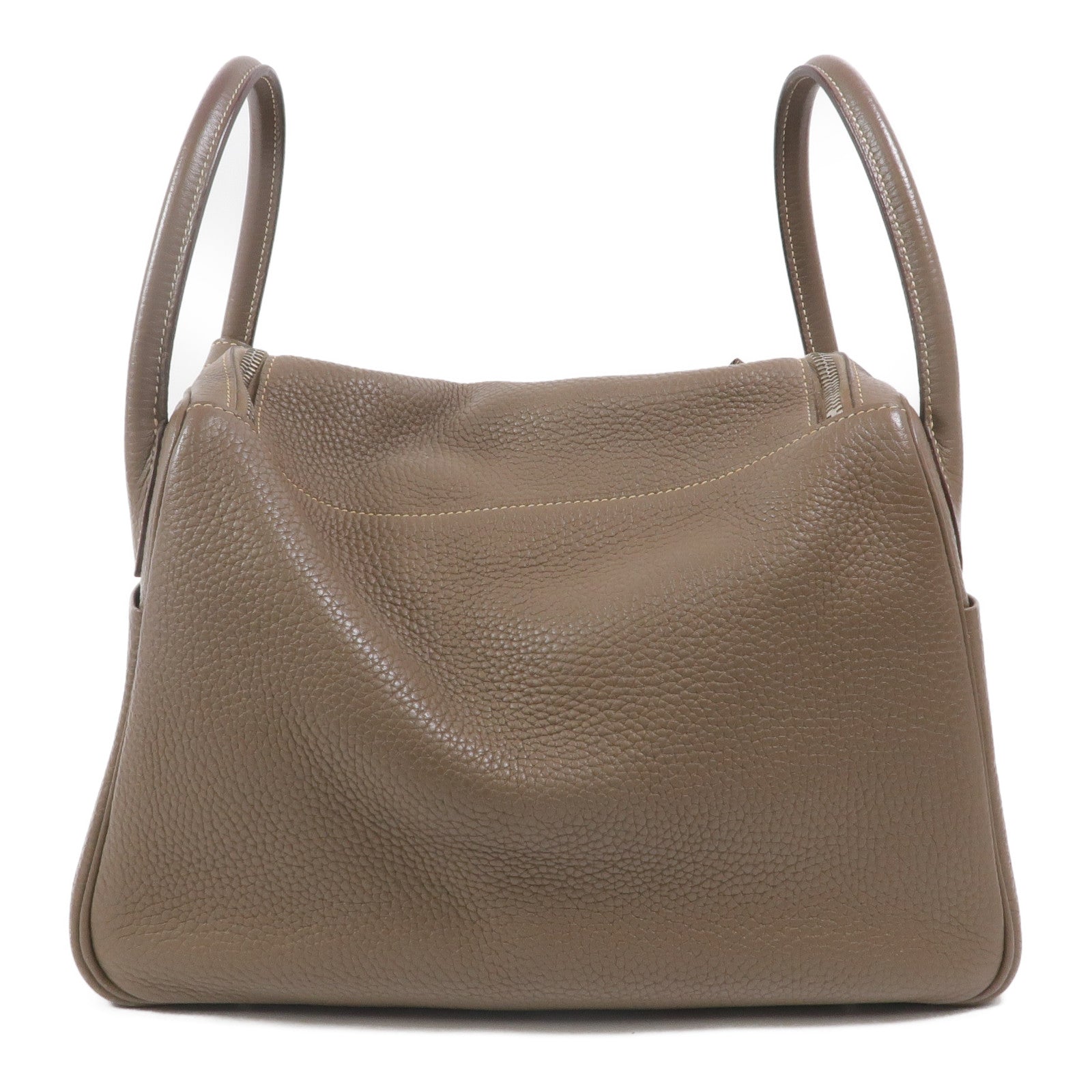 HERMES Clemence皮革Lindy 30手挽肩背兩用袋Etoupe