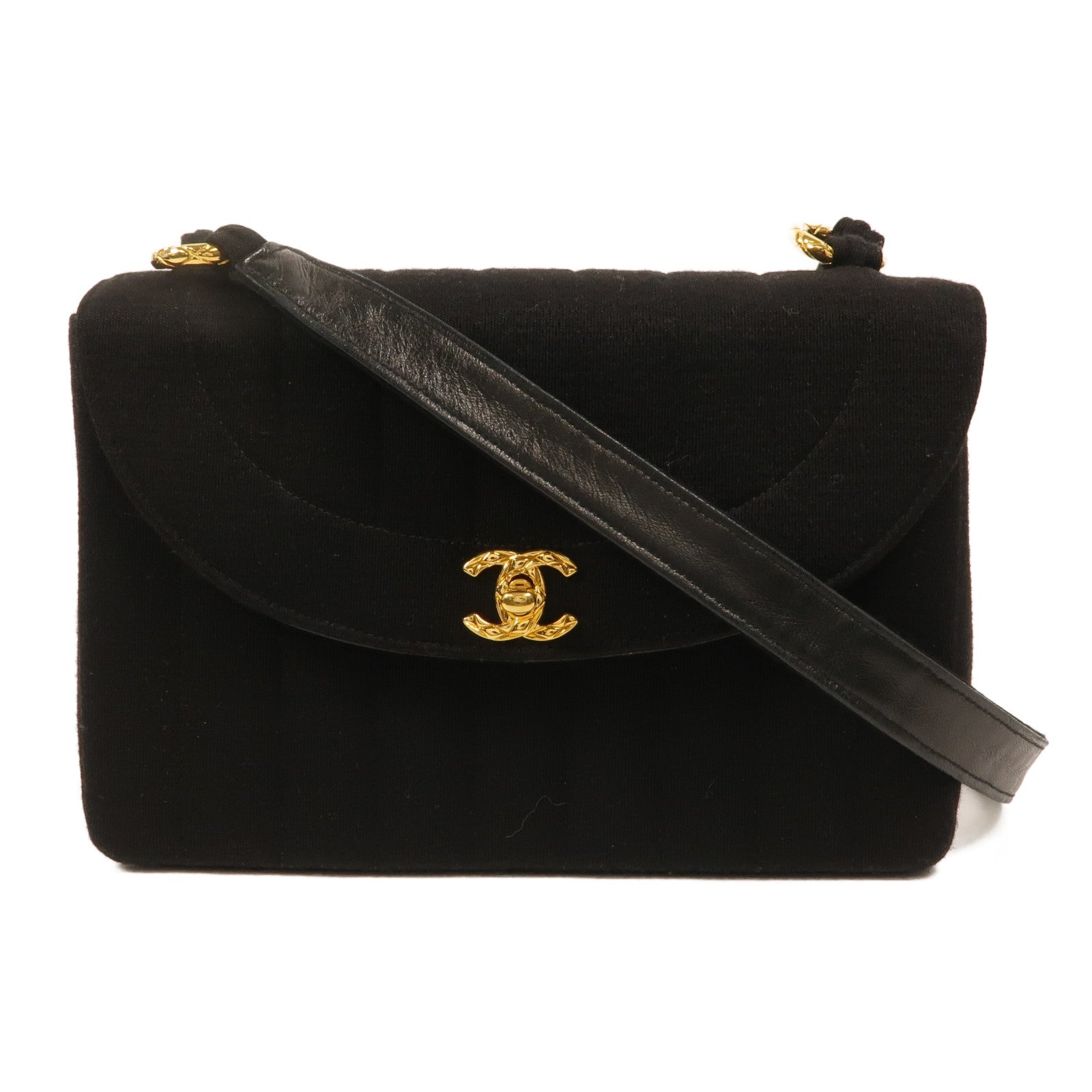 CHANEL 帆布Mademoiselle Vertical Quilted肩背袋