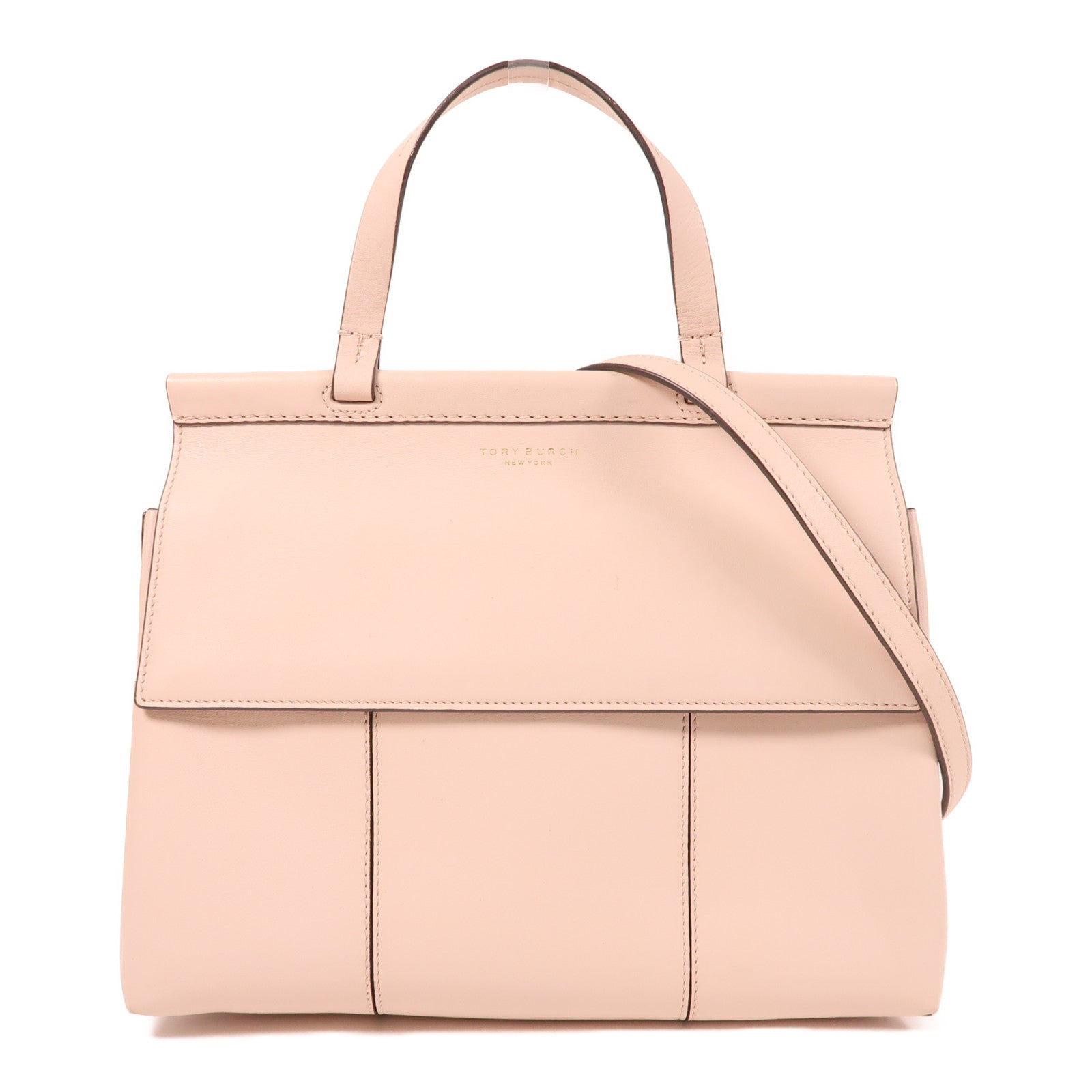 牛皮皮革Shoulder Bag金扣手挽肩背兩用袋粉紅色