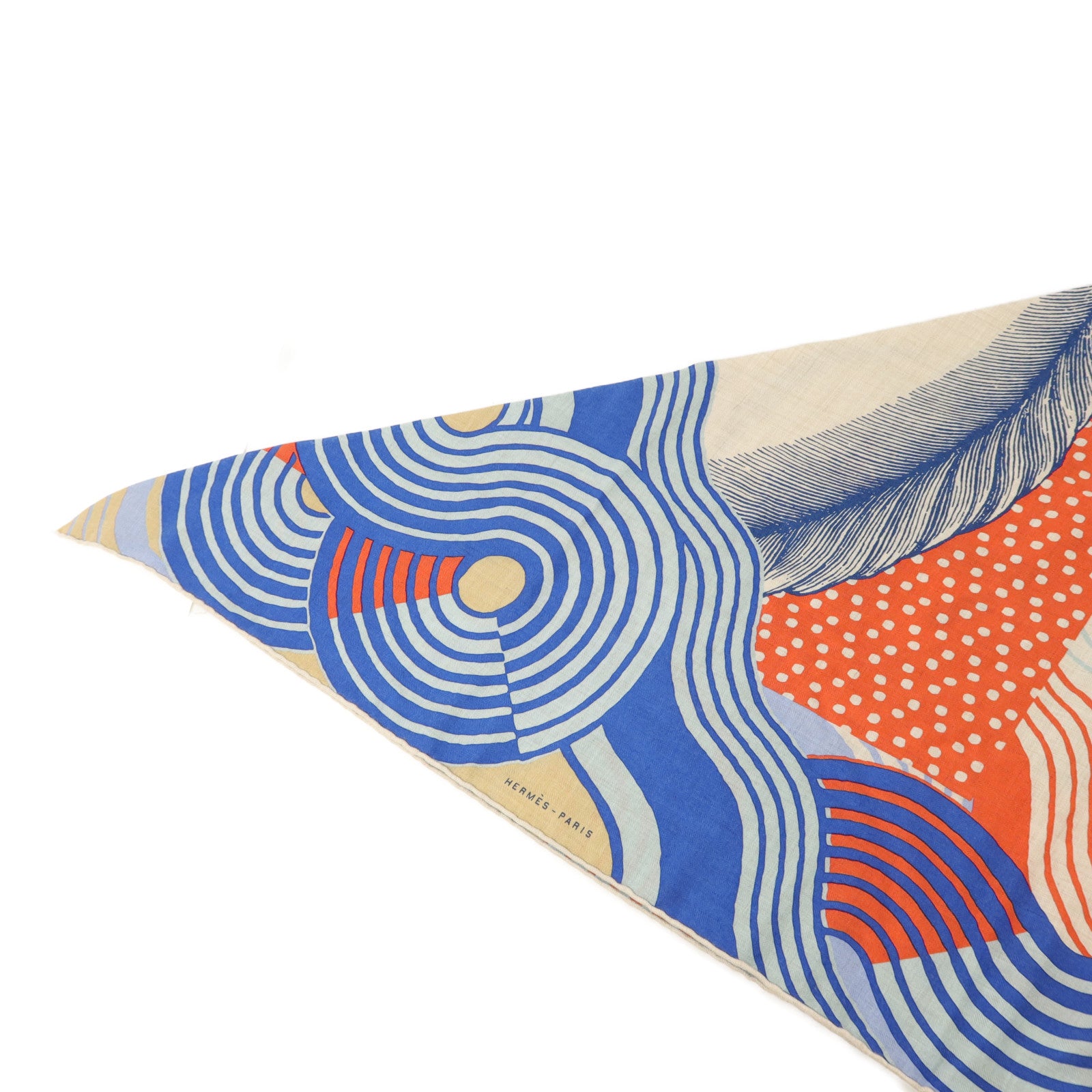 HERMES 羊絨/絲質Giant Triangle Scarf絲巾