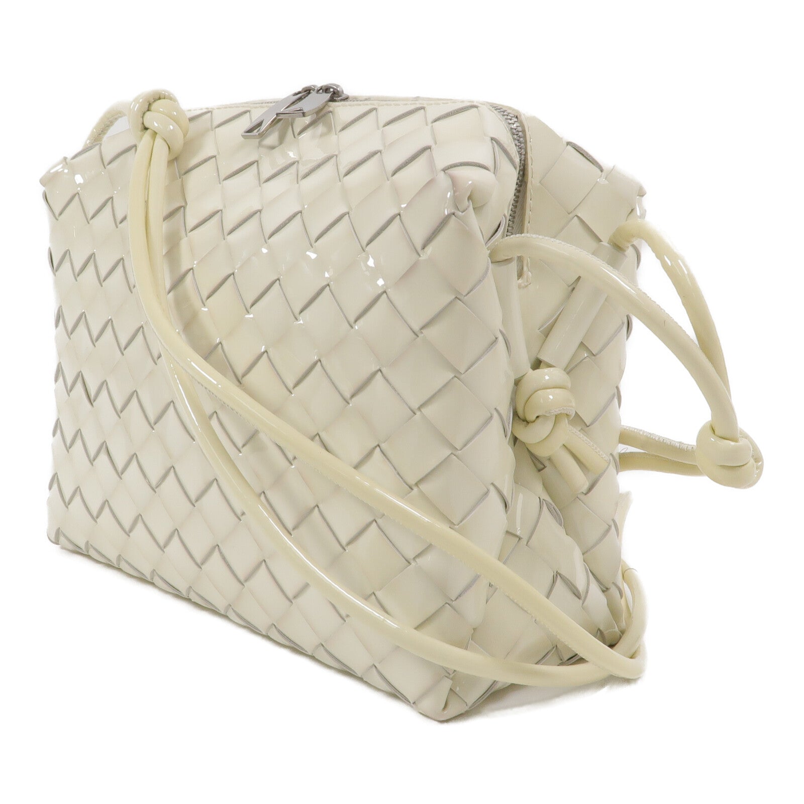 BOTTEGA VENETA 漆皮皮革Intrecciato Loop肩背袋