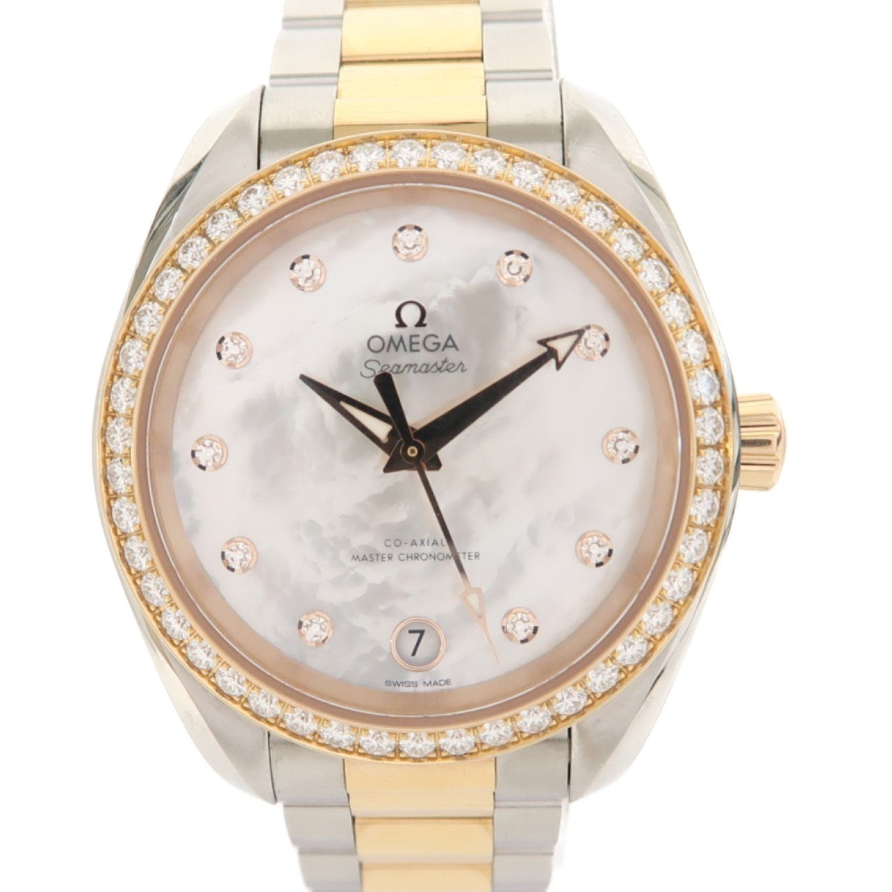 OMEGA Seamaster Aqua Terra18K金/不鏽鋼手錶自動機芯珠光色