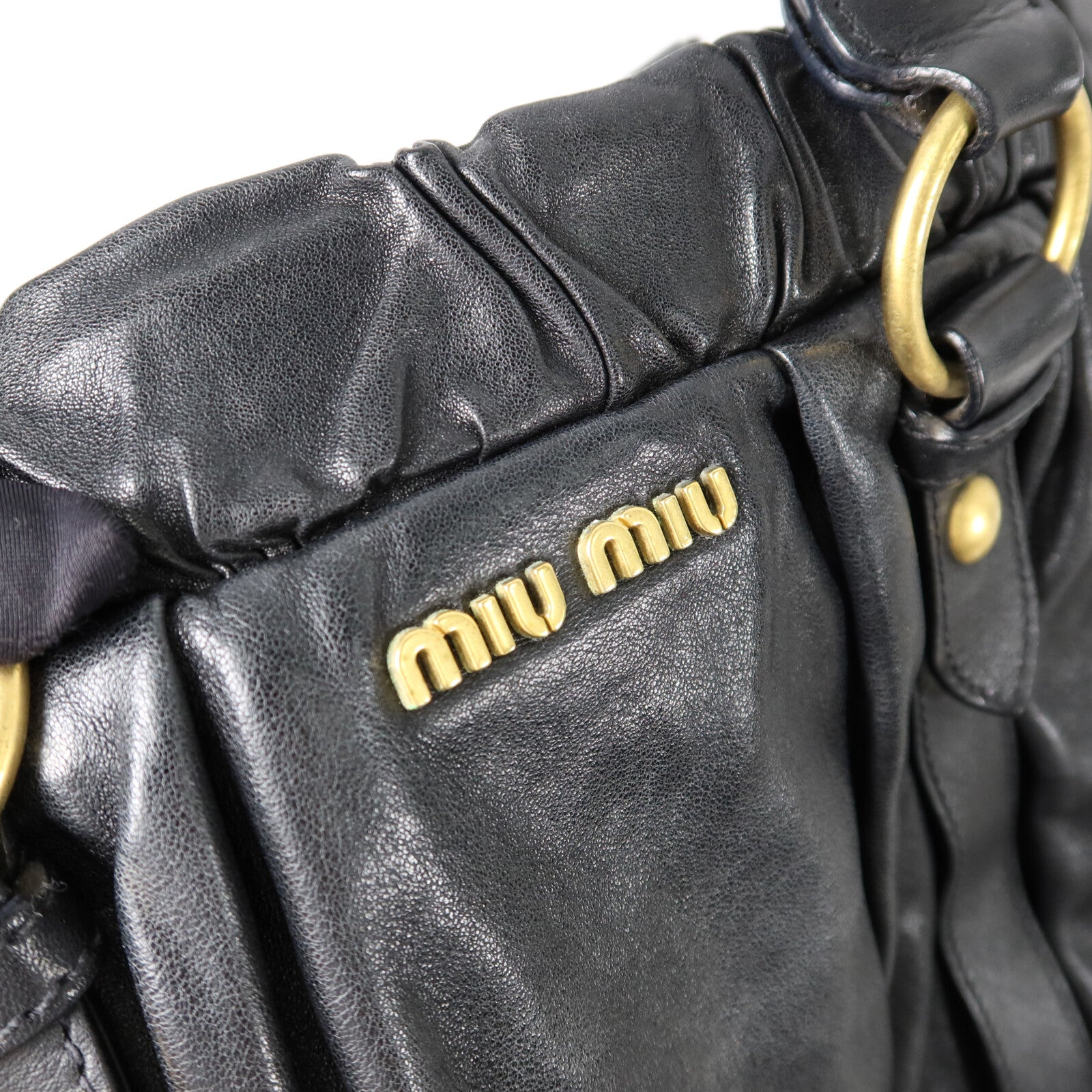 Miu Miu 牛皮皮革2 Way Shoulder手挽肩背兩用袋