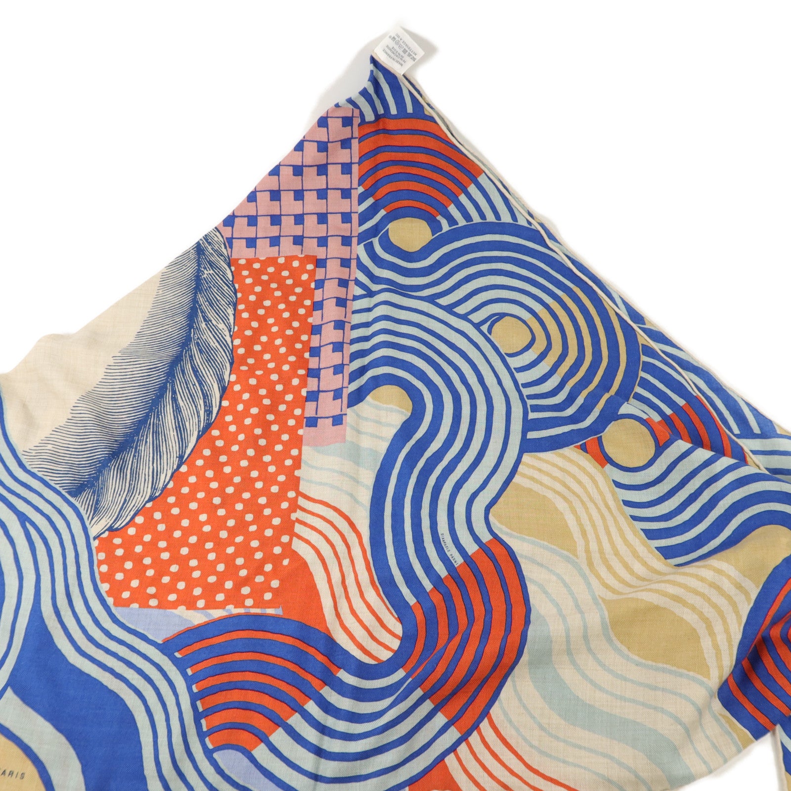 HERMES 羊絨/絲質Giant Triangle Scarf絲巾