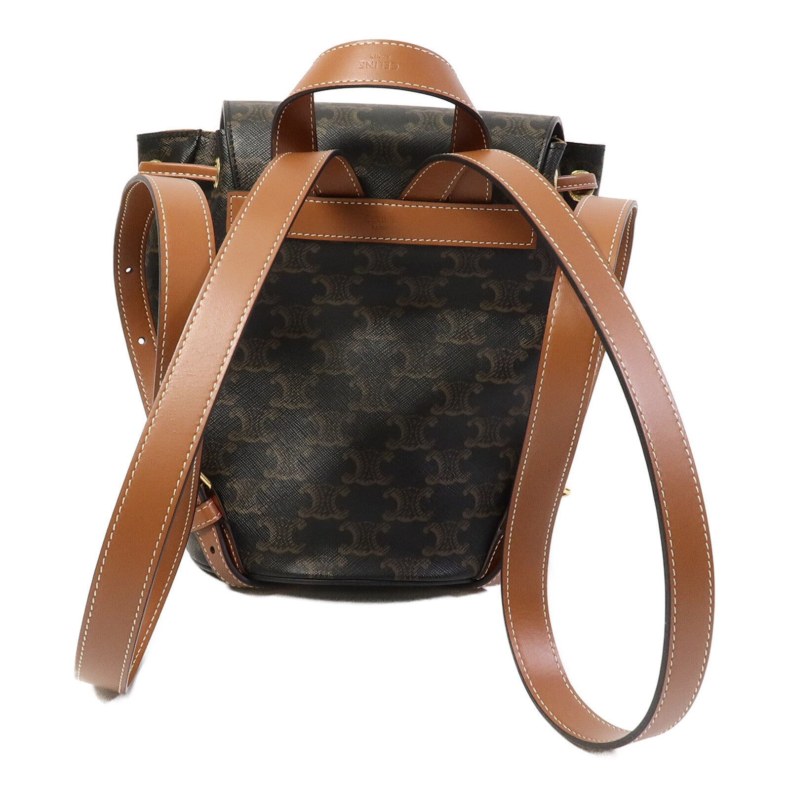 CELINE 塗層帆布Bonnie Triomphe Backpack背包