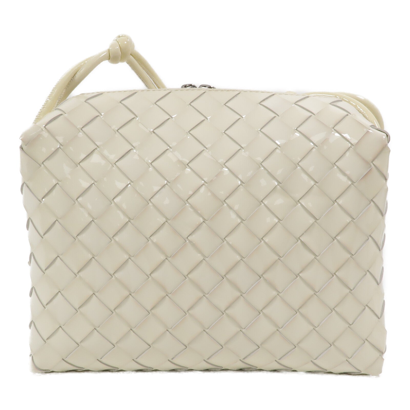 BOTTEGA VENETA 漆皮皮革Intrecciato Loop肩背袋