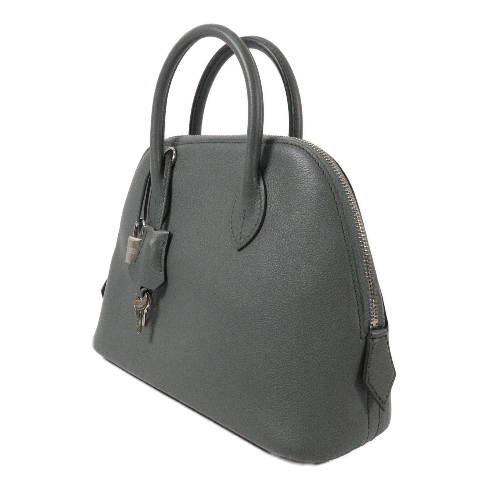 HERMES Evercolor皮革Bolide 27手挽肩背兩用袋Vert Amande