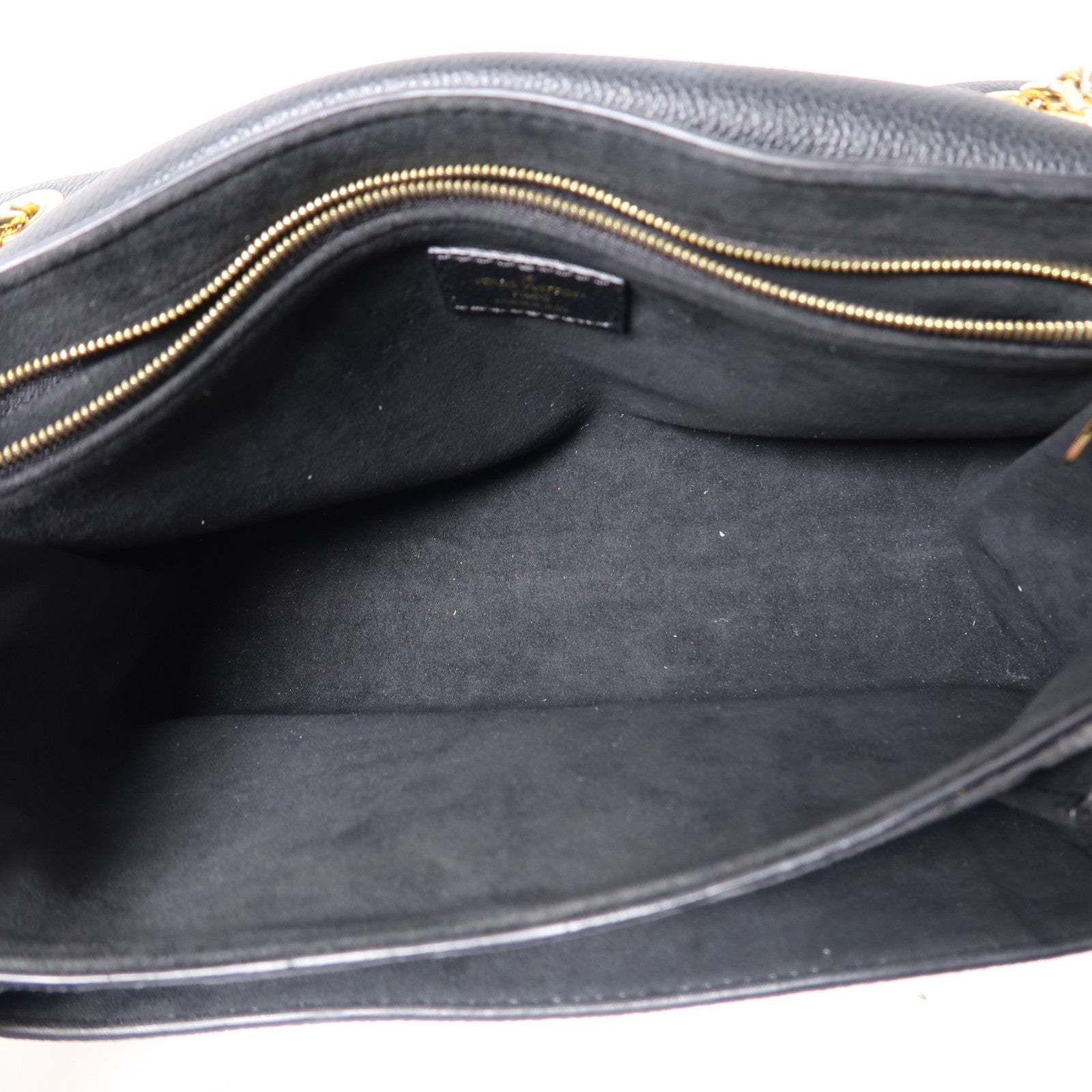 LOUIS VUITTON Monogram Empreinte Vavin PM金扣鏈帶肩背袋黑色