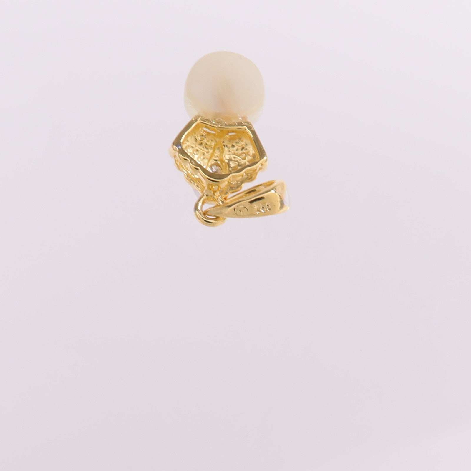 JEWELRY 18K黃金/白金Pearl Diamond Pendant Top珍珠/鑽石吊墜