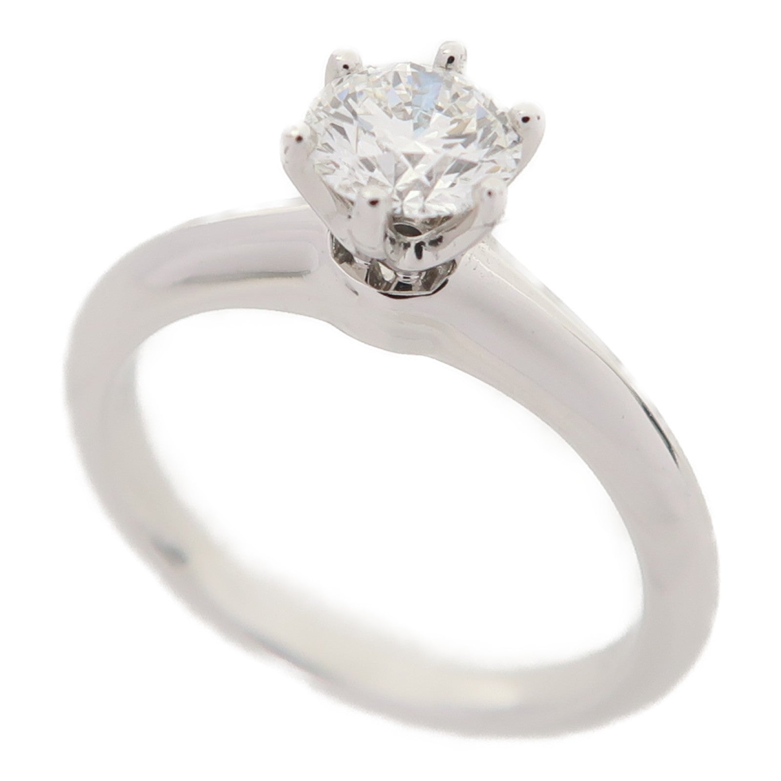 TIFFANY＆CO 【激減優惠】Pt950鉑金Diamond Ring0.53ct鑽石戒指US#4.75