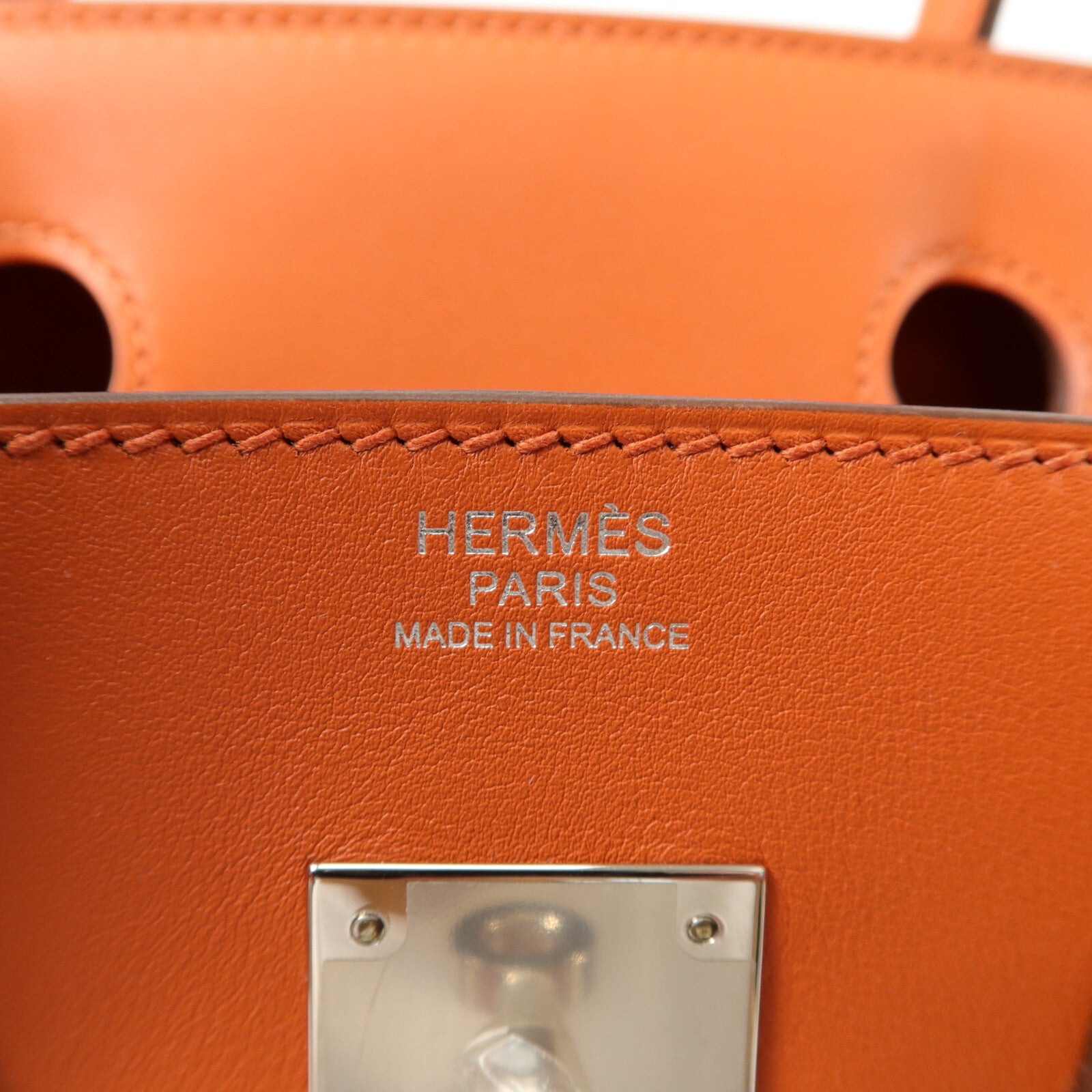 HERMES Toile Quadrille帆布Birkin 30手挽袋Terre Battue