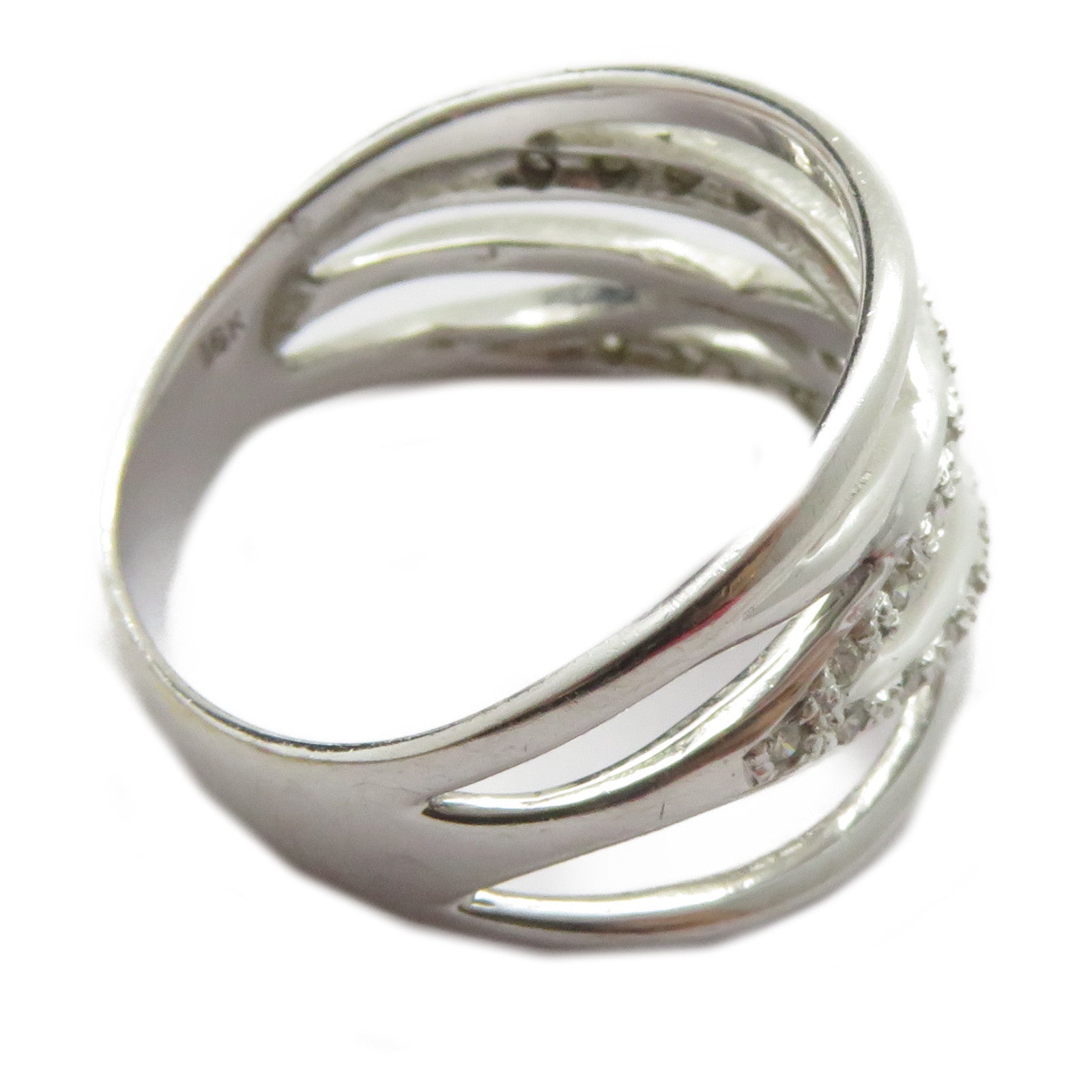 JEWELRY 【激減優惠】18K白金Diamond Ring 0.13ct鑽石戒指US#6.75