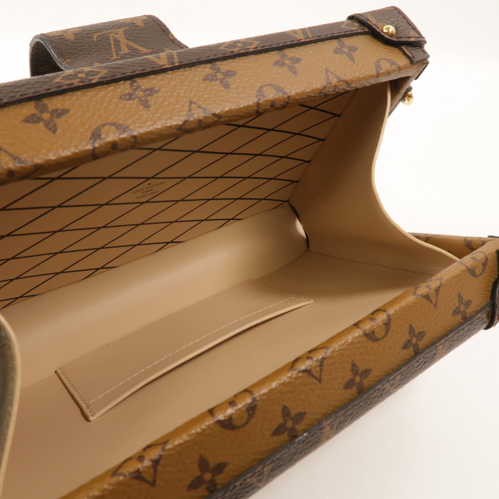 LOUIS VUITTON Monogram Reverse Petite Malle肩背袋