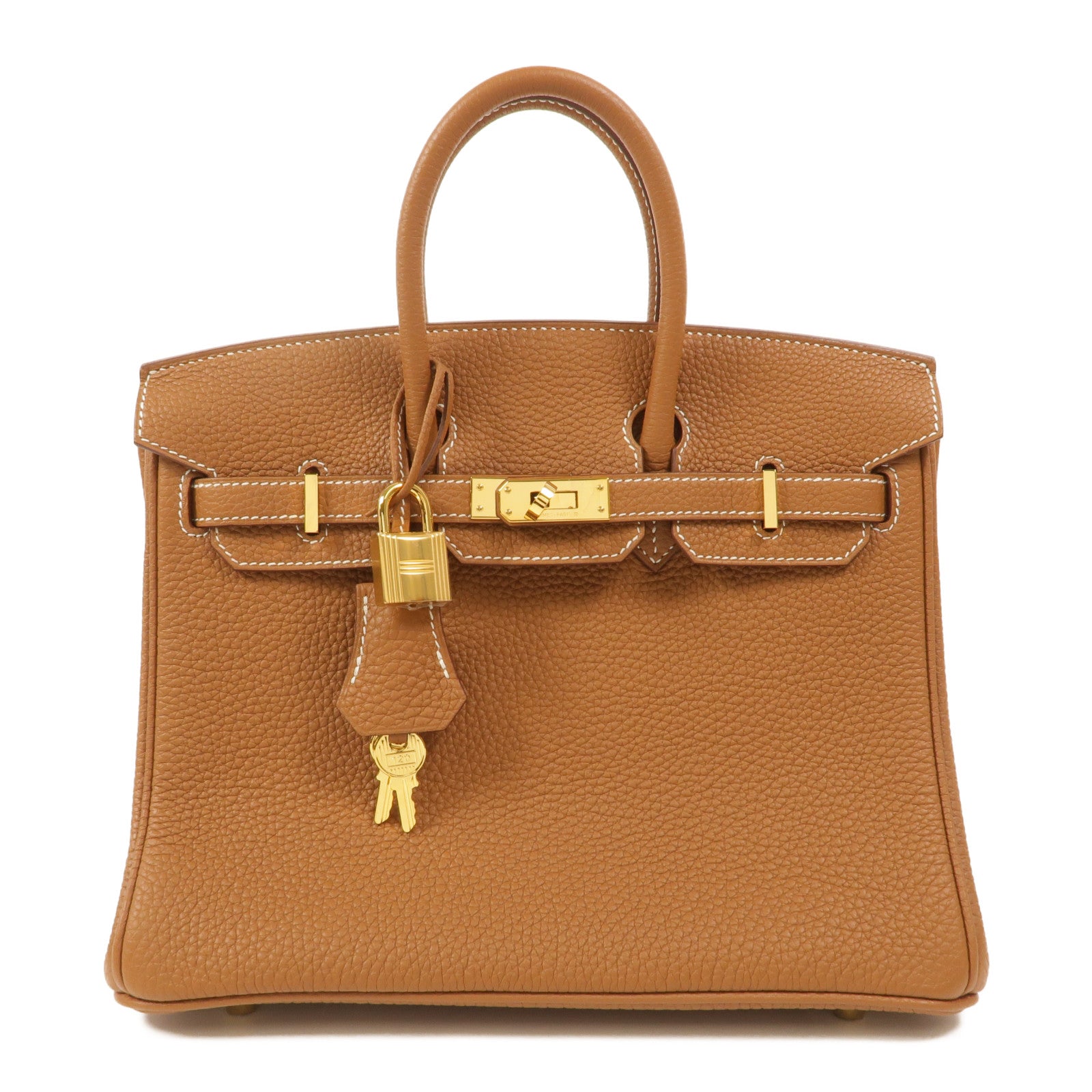 HERMES Togo皮革Birkin 25手挽袋Gold