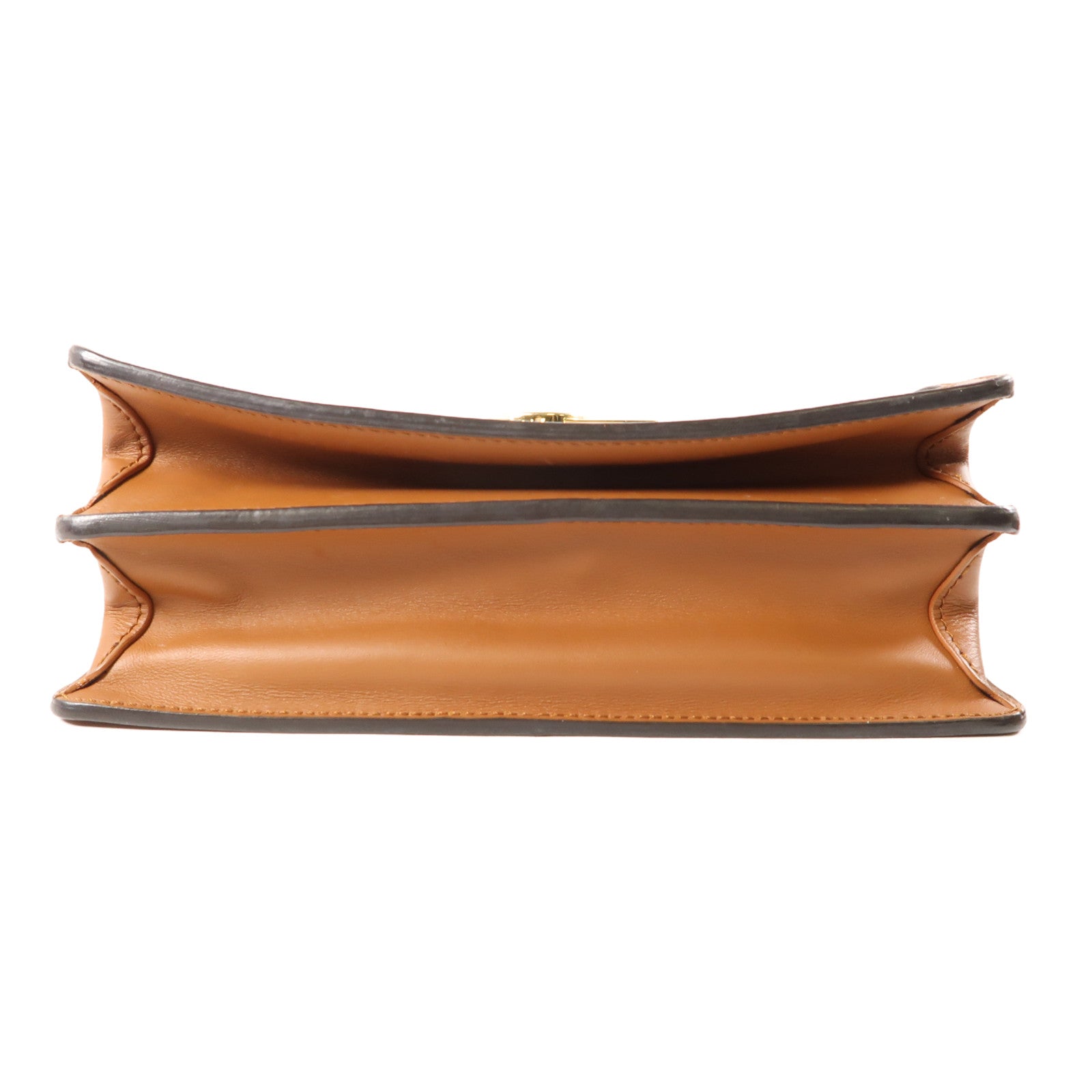 LOUIS VUITTON Monogram/Monogram Reverse Dauphine MM金扣手挽肩背兩用袋棕色