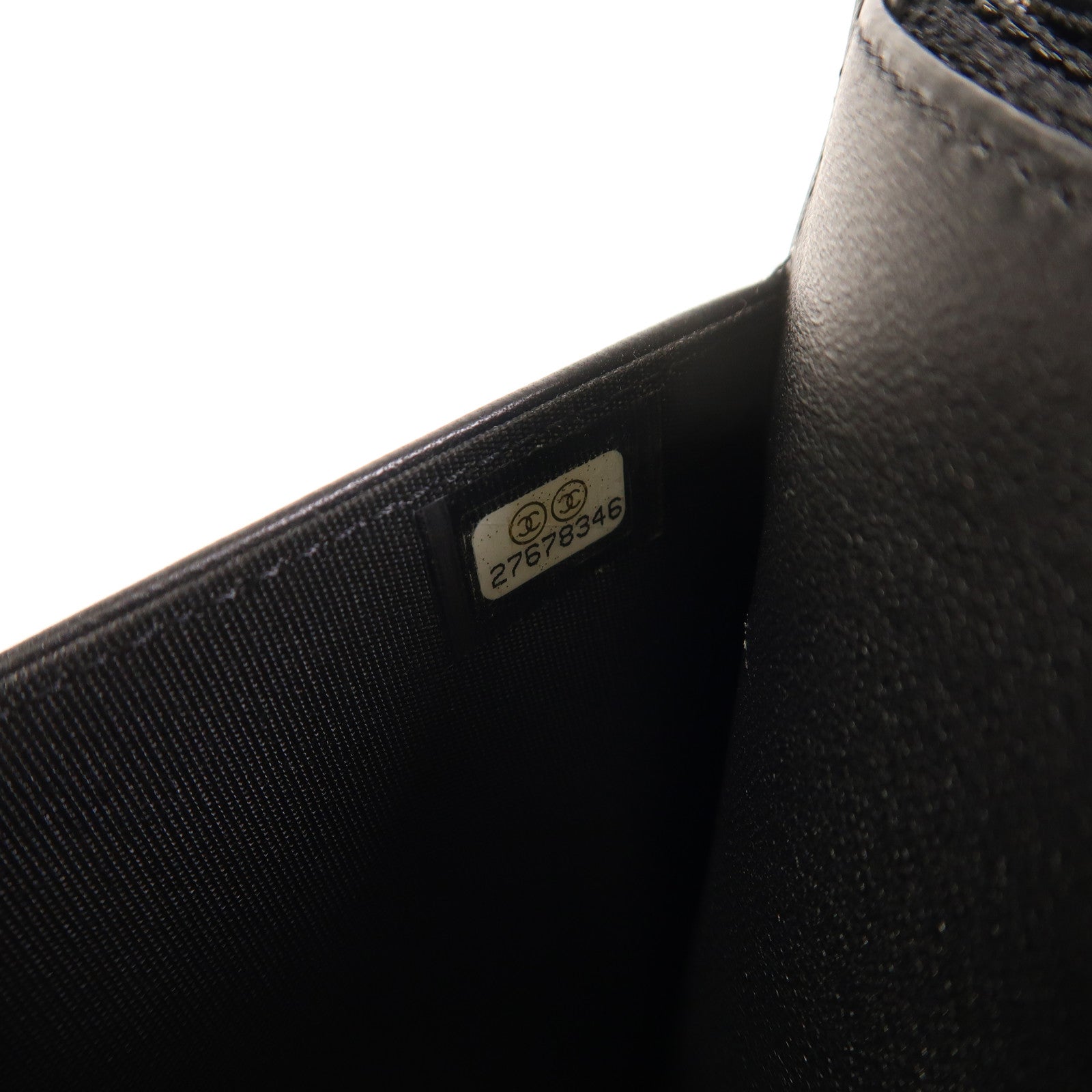 CHANEL 羊皮皮革Boy Wallet On Chain鏈帶肩背袋