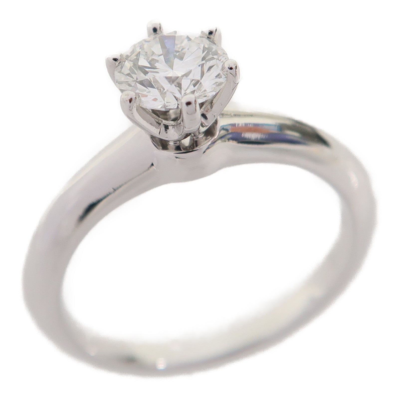 TIFFANY＆CO 【激減優惠】Pt950鉑金Diamond Ring0.53ct鑽石戒指US#4.75