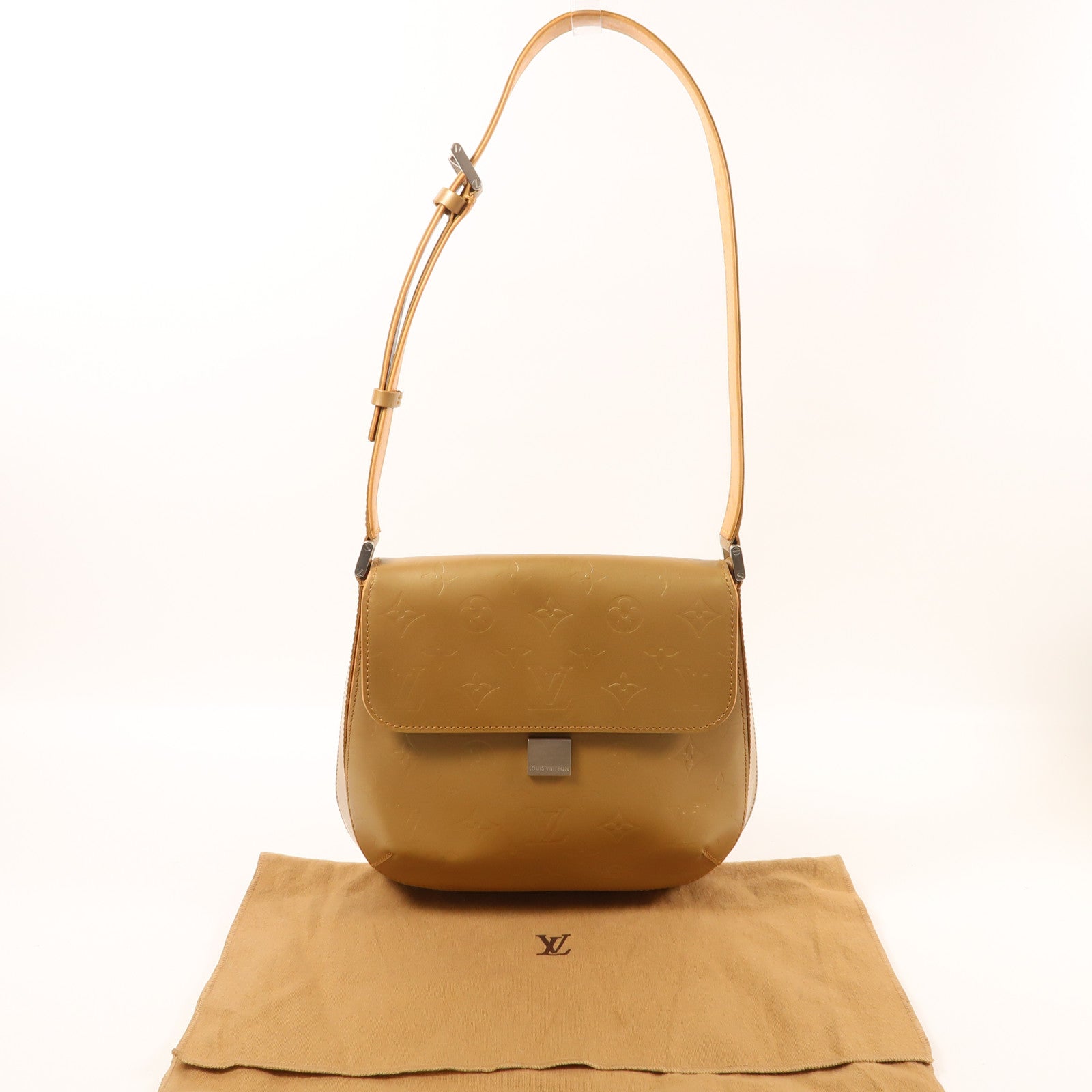 LOUIS VUITTON Monogram Mat Mat Webster金扣肩背袋