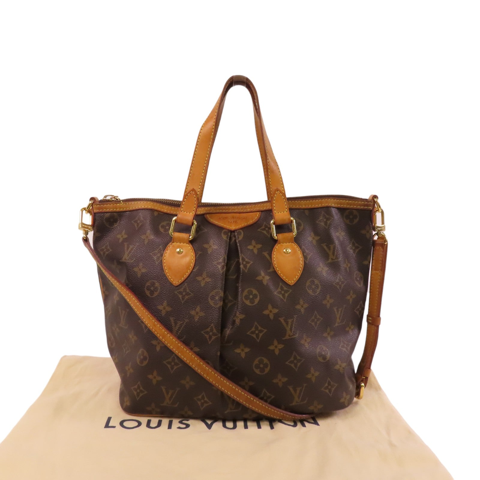 LOUIS VUITTON Monogram Palermo PM金扣手挽肩背兩用袋