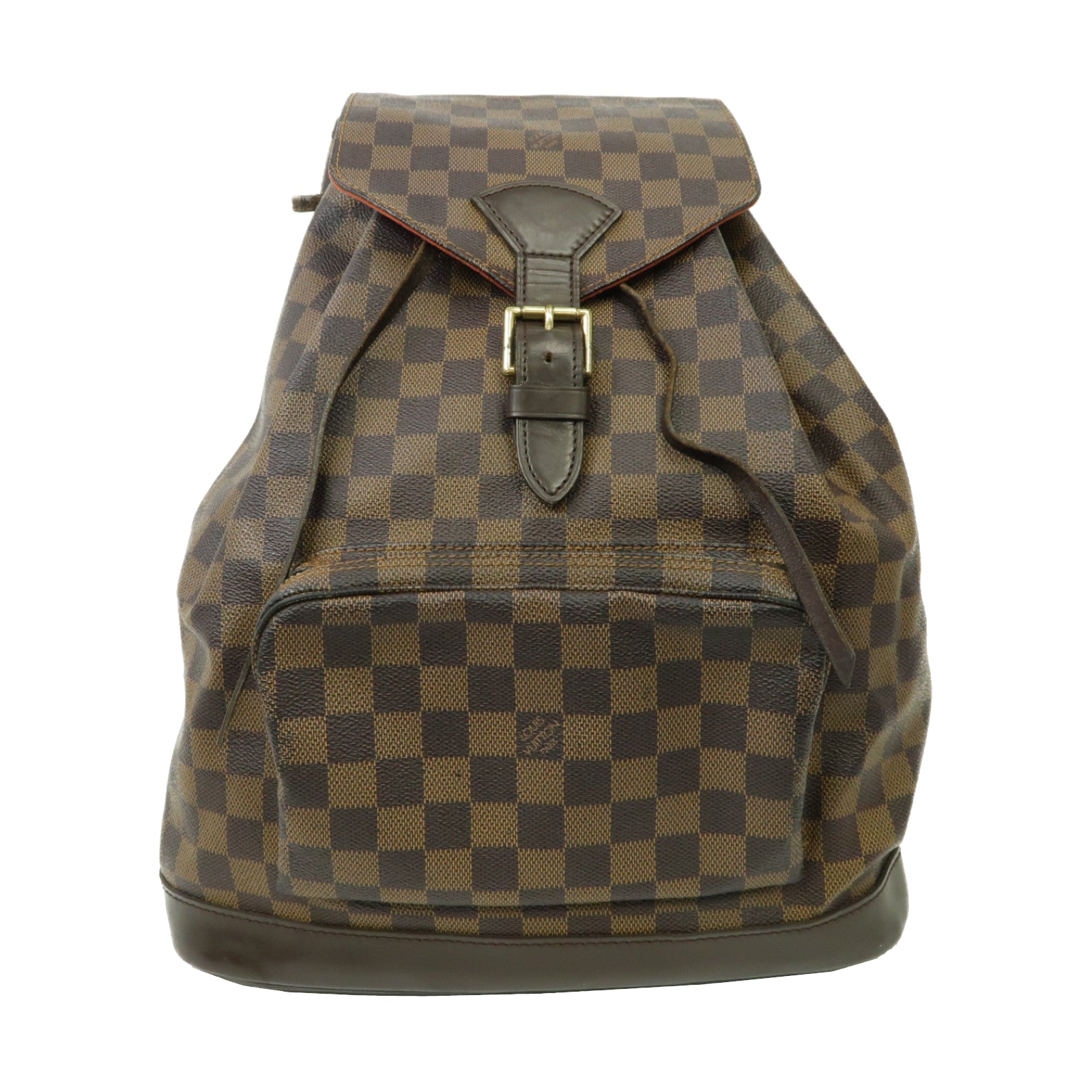 LOUIS VUITTON Damier Montsouris MM金扣背包啡色