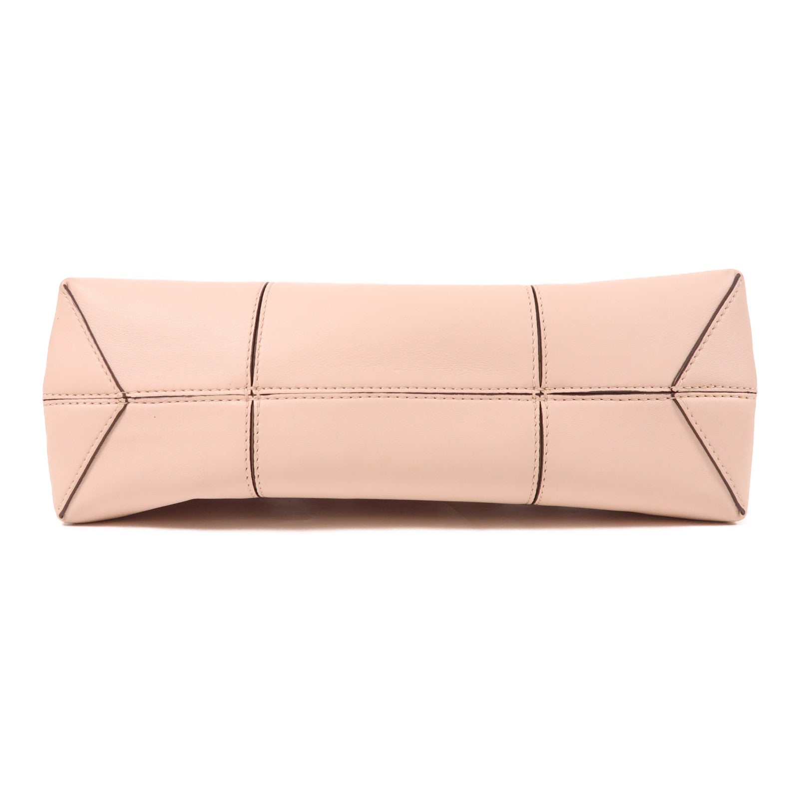 牛皮皮革Shoulder Bag金扣手挽肩背兩用袋粉紅色