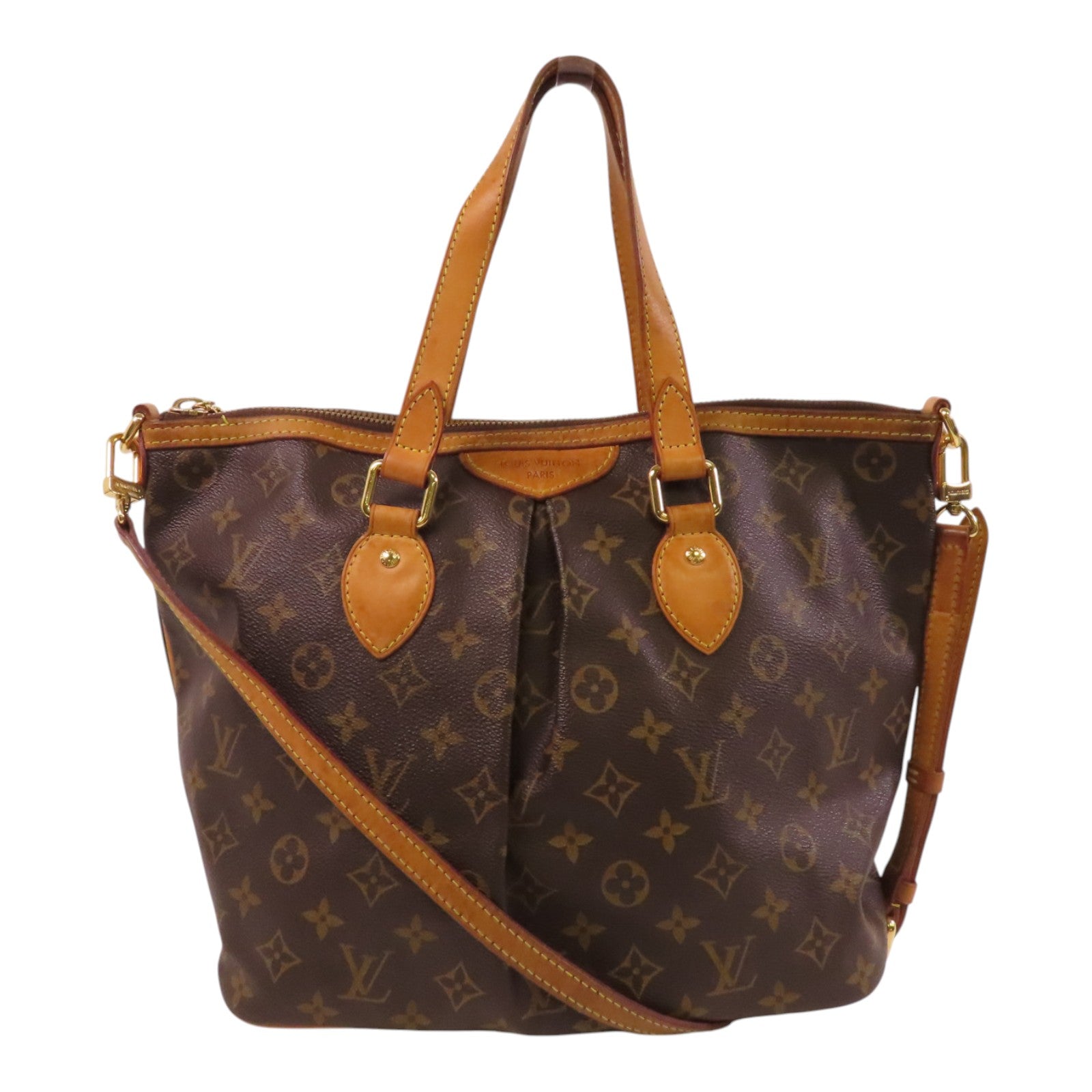 LOUIS VUITTON Monogram Palermo PM金扣手挽肩背兩用袋