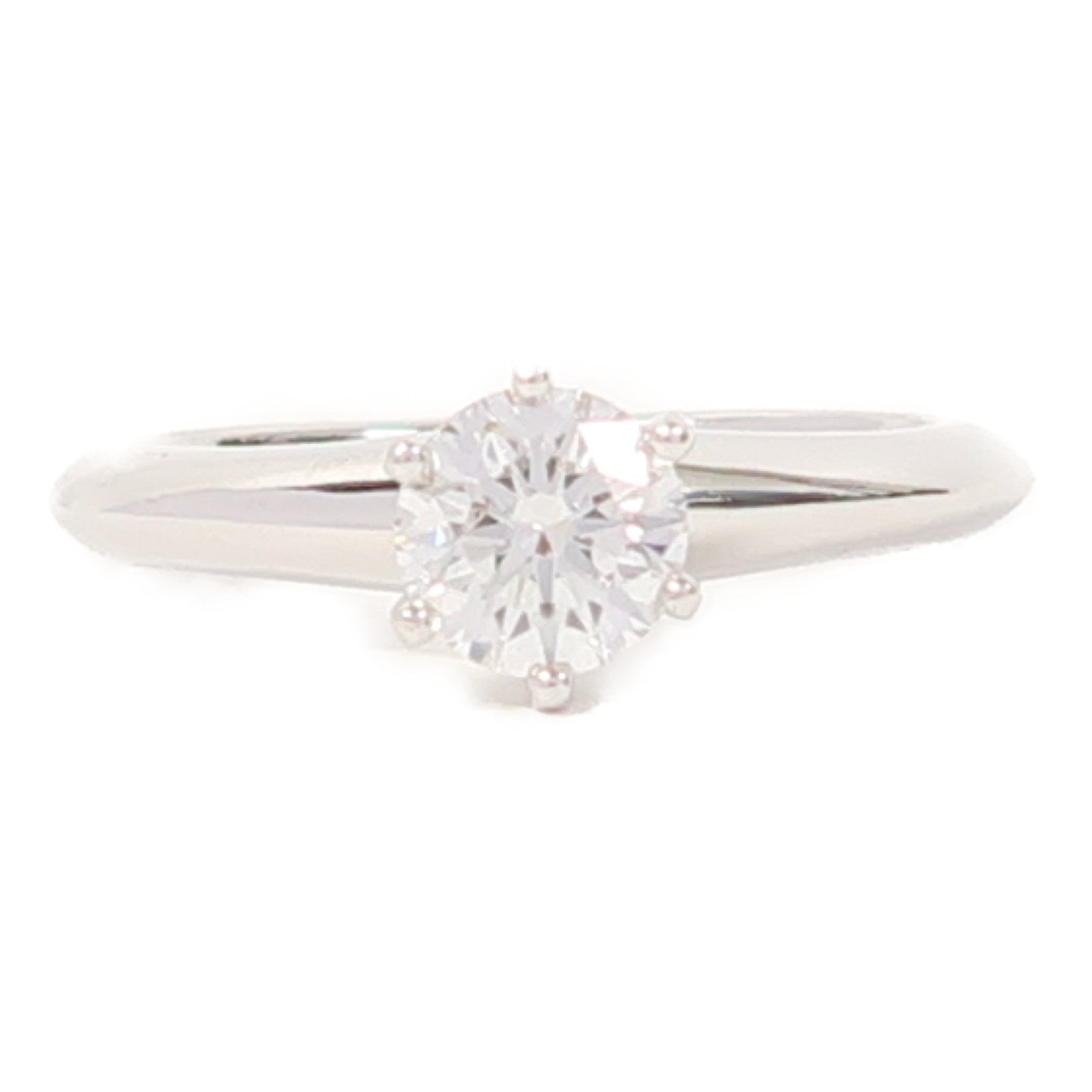 TIFFANY＆CO 【激減優惠】Pt950鉑金Diamond Ring0.53ct鑽石戒指US#4.75