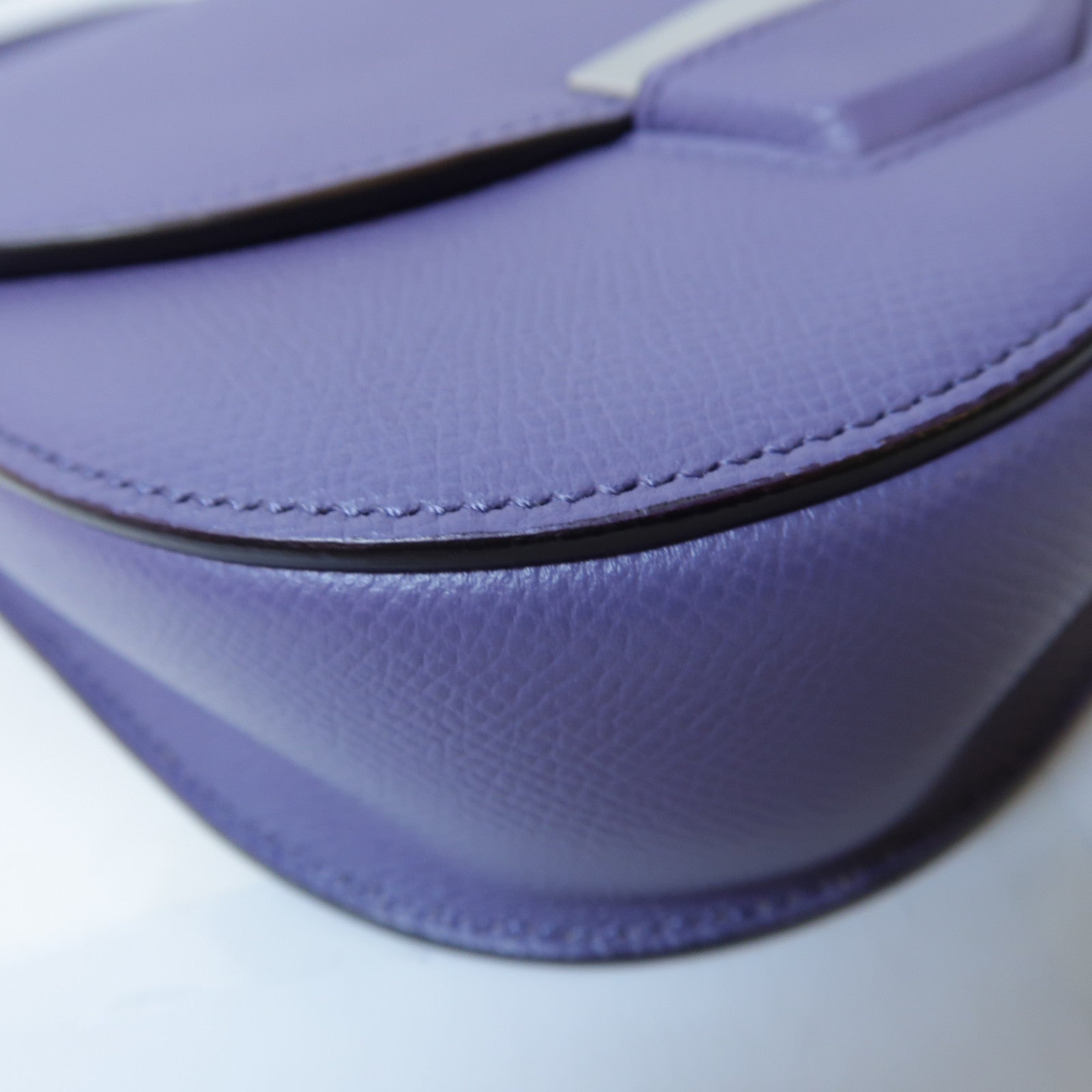 CELINE 牛皮皮革Shoulder Bag銀扣肩背袋紫色