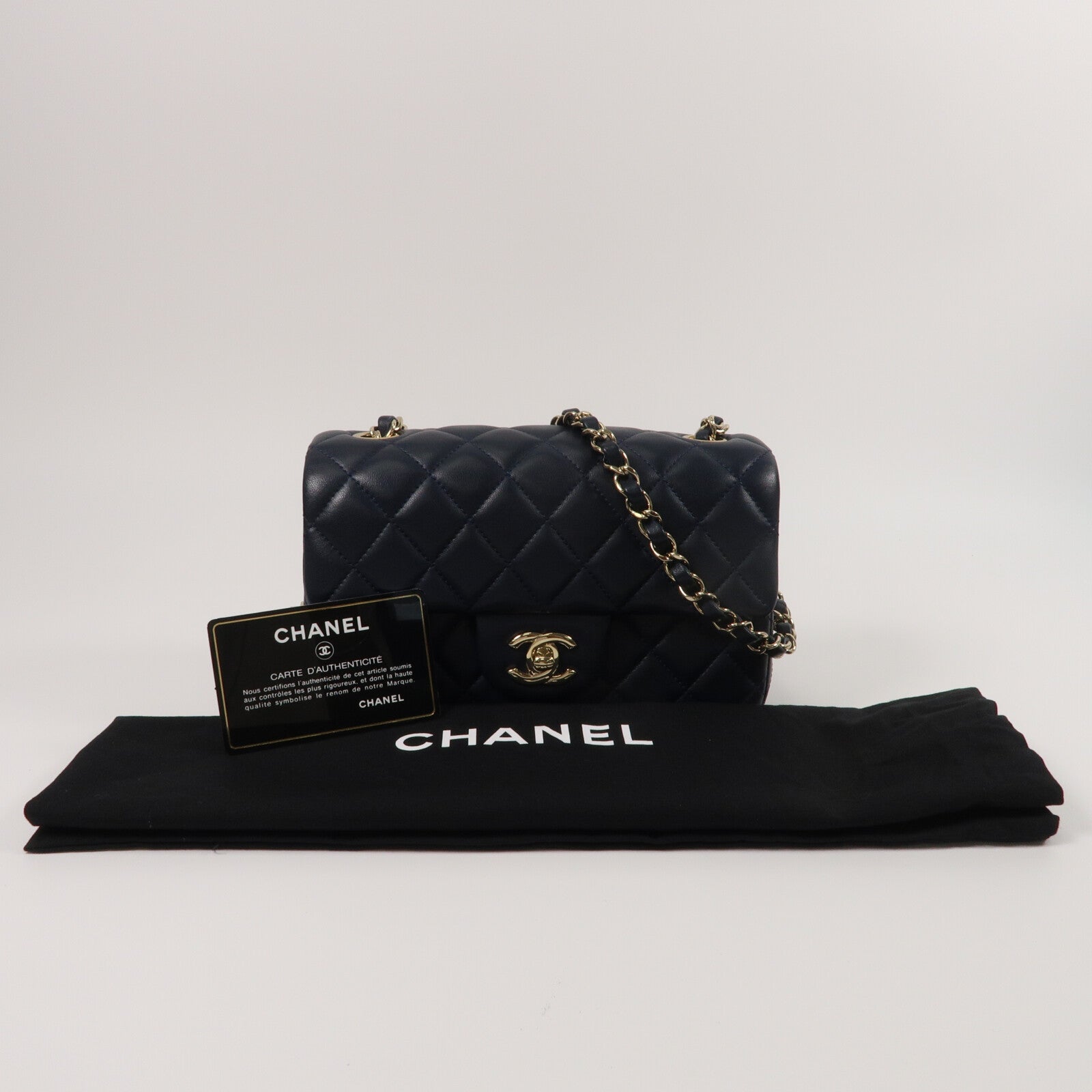 CHANEL 羊皮皮革Mini Classic 20鏈帶肩背袋