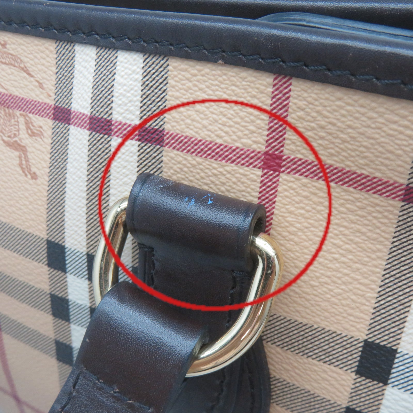 BURBERRY 【激減優惠】塗層帆布Tote Bag金扣肩背袋啡色