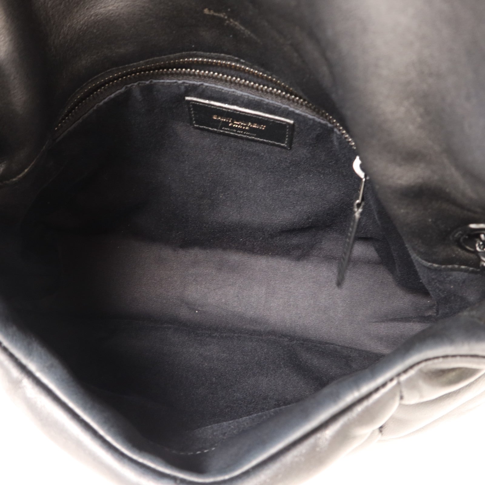 SAINT LAURENT 羊皮皮革Shoulder Bag銀扣手挽肩背兩用袋